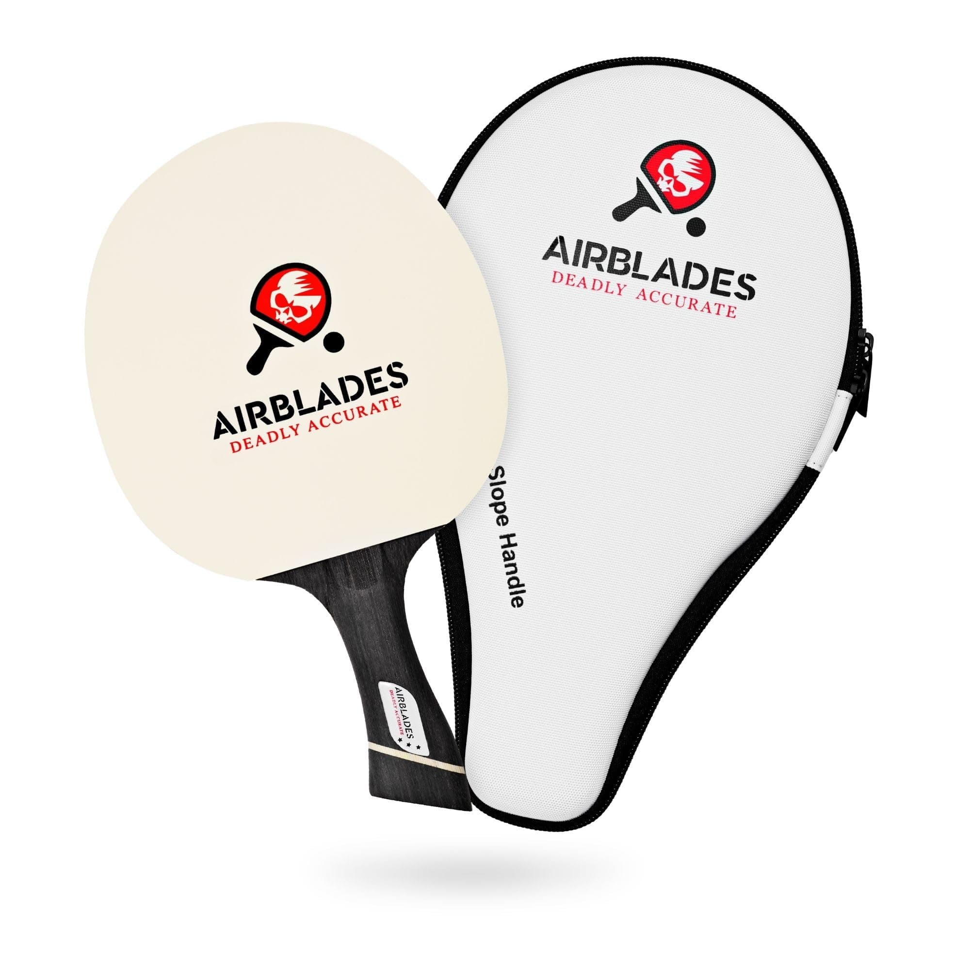 Professional Ping Pong Paddle with Hard Carry Case | Pro Table Tennis Racket | Table Tennis Paddle with Ergonomic Handle | 5 Blades of Wood with Premium Rubber and Sponge by AirBlades | Hard Carry Case, Ergonomic Handle, 5 Blades of Wood, Premium Rubber, Sponge