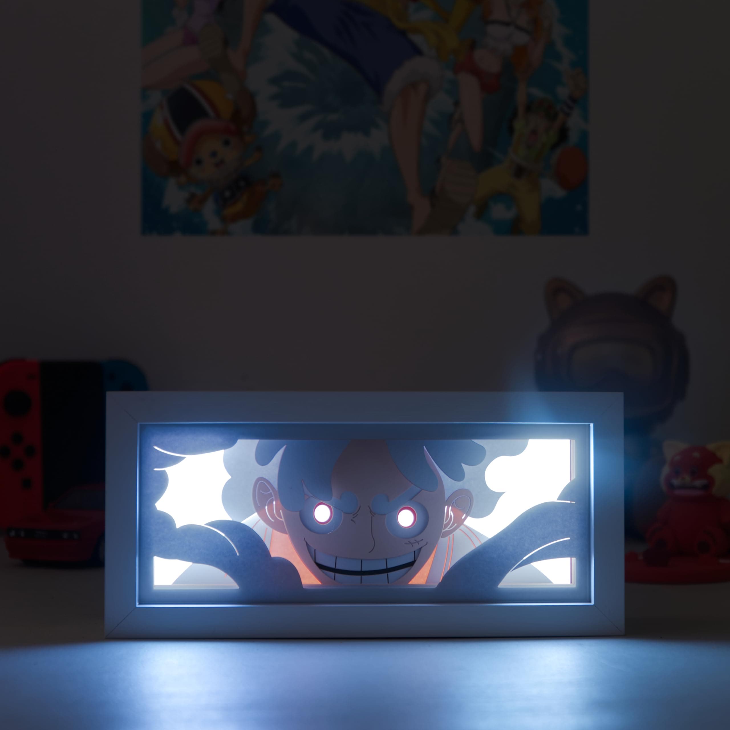 Anime LED Light Box, Manga Shadow Box Frame, Anime Paper Cut Light Box, Table Lamp for Anime Enthusiasts, Multicolor RGB Light, Night Light for Room Decoration, Unique
