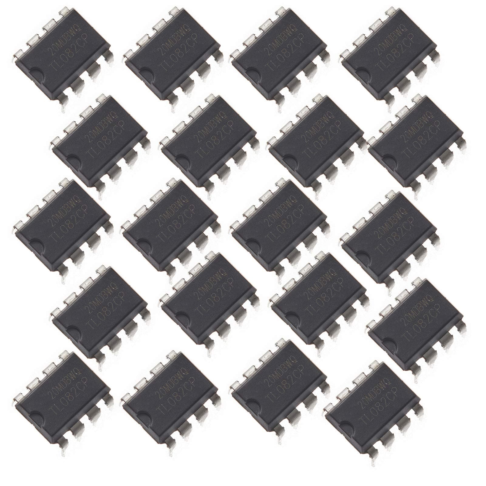 20pcs TL082 082 Linear Integrated Circuit General Purpose Dual J-FET Operational Amplifier,DIP-8