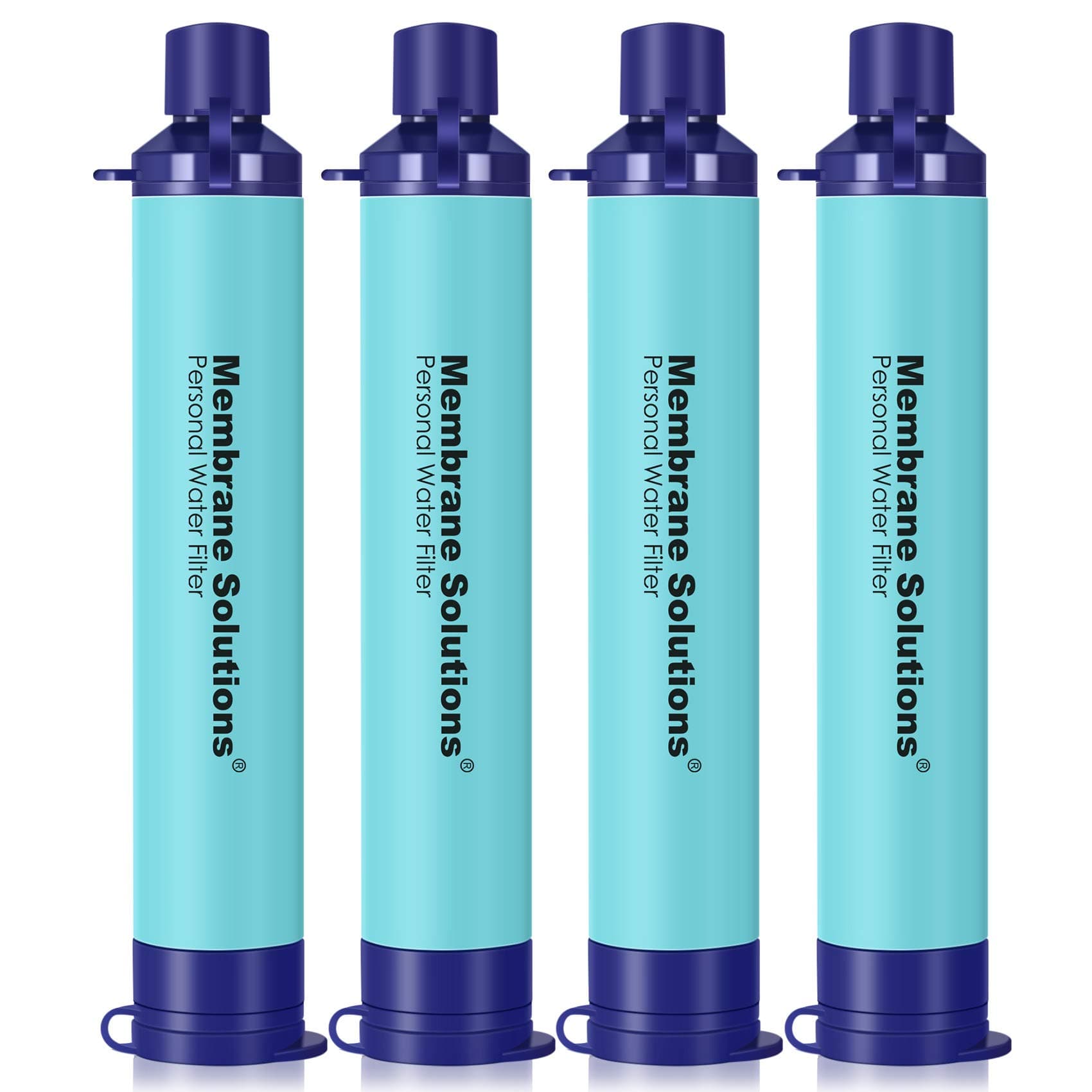 Membrane Solutions Straw Water Filter S1, NSF/ANSI 42&372&401 certificated, Survival Filtration Portable Gear, Emergency Preparedness, Supply for Drinking Hiking Camping Team Family Outing