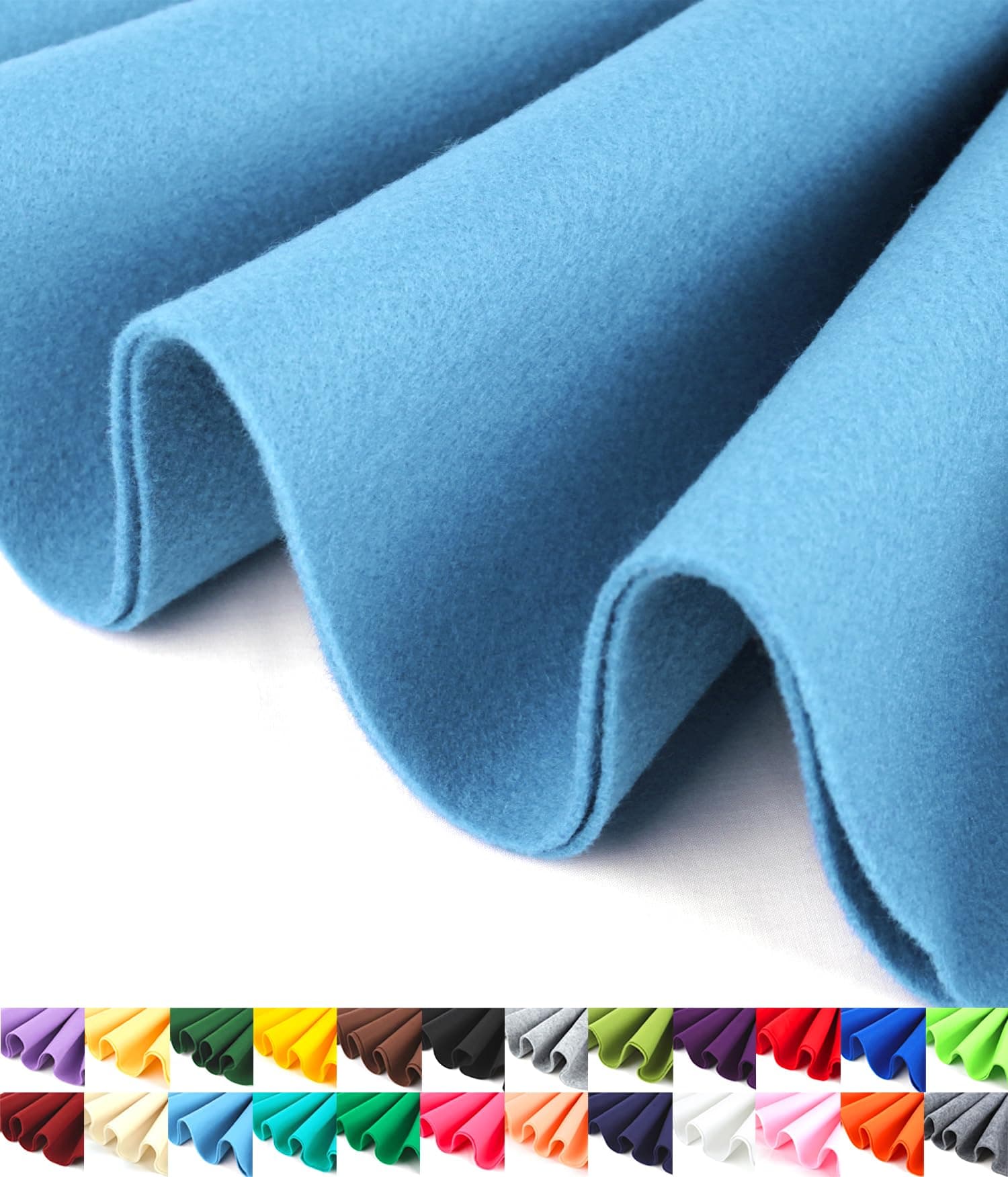 Barcelonetta | Felt Fabric | 72" Wide | 1.6mm Thick | Acrylic & Soft | Felt by The Yard | Felt for DIY Crafts, Projects, Sewing (Baby Blue, 2 Yard)