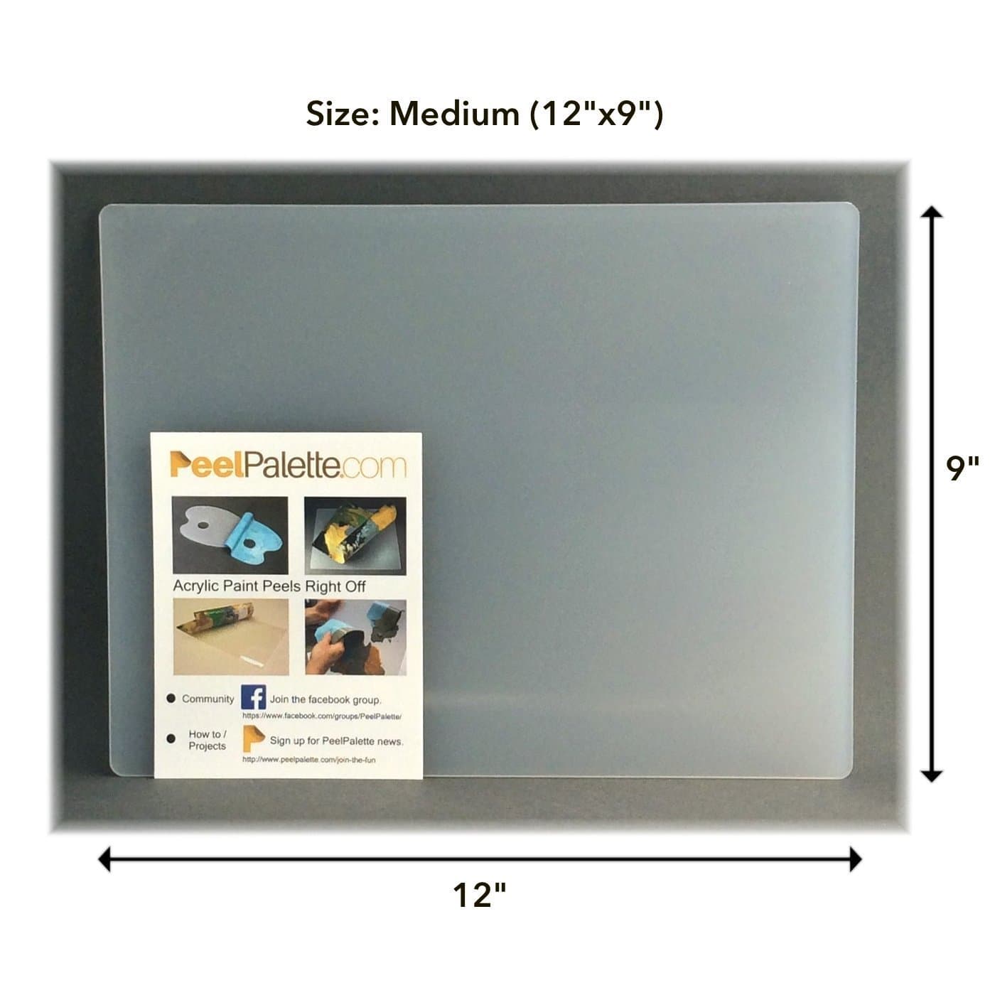 PeelPalette - Non Stick Paint Palette (Medium 12" x 9")