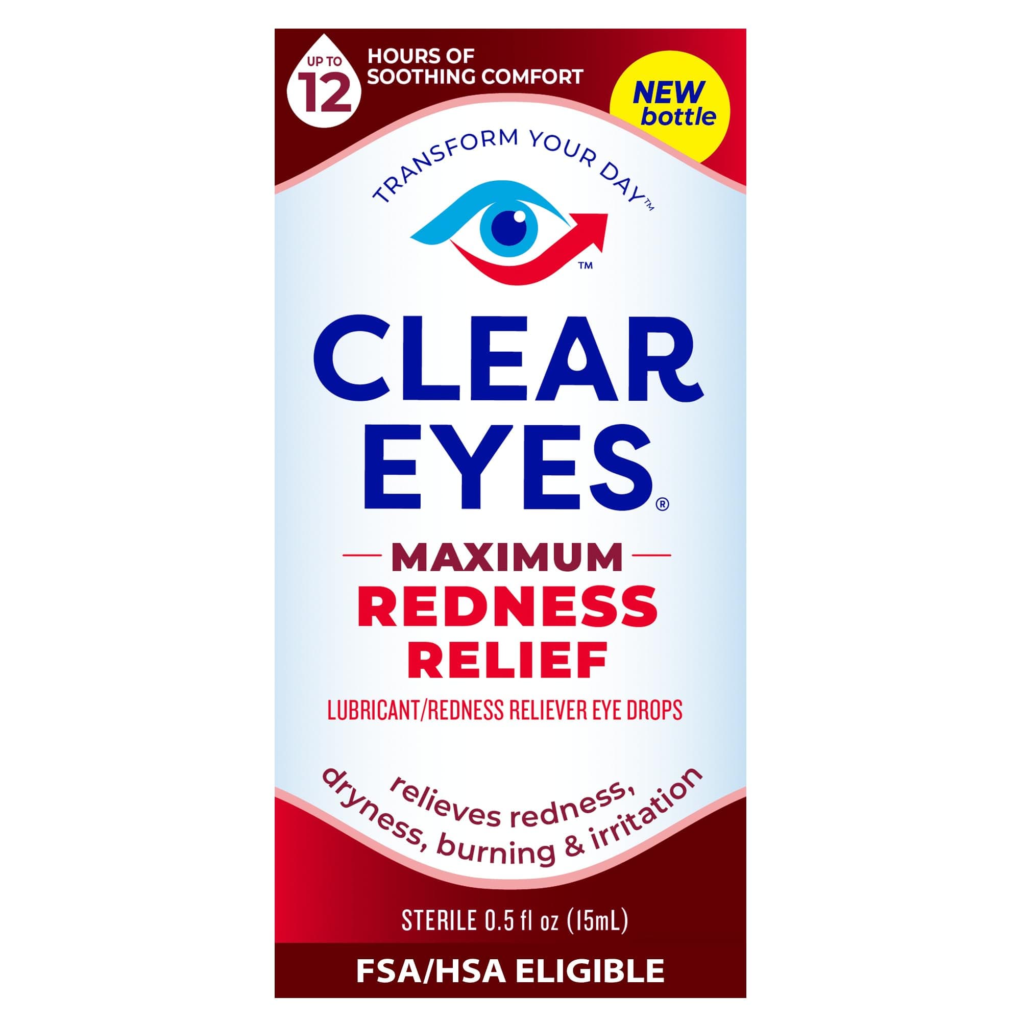 Clear Eyes Maximum Redness Relief Eye Drops, 0.5 FL OZ