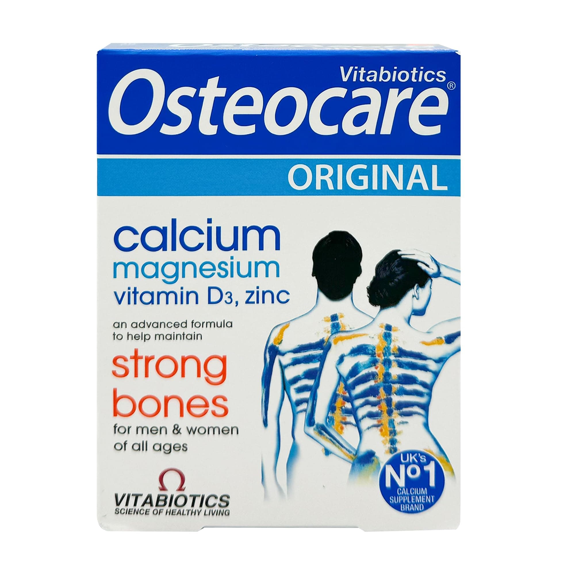 Osteocare Original 30 Tablets | Health Formula with Calcium, Magnesium, Vitamin D & Zinc | Advanced Formula to Help Maintain Strong Bones | for Men & Women - All Ages