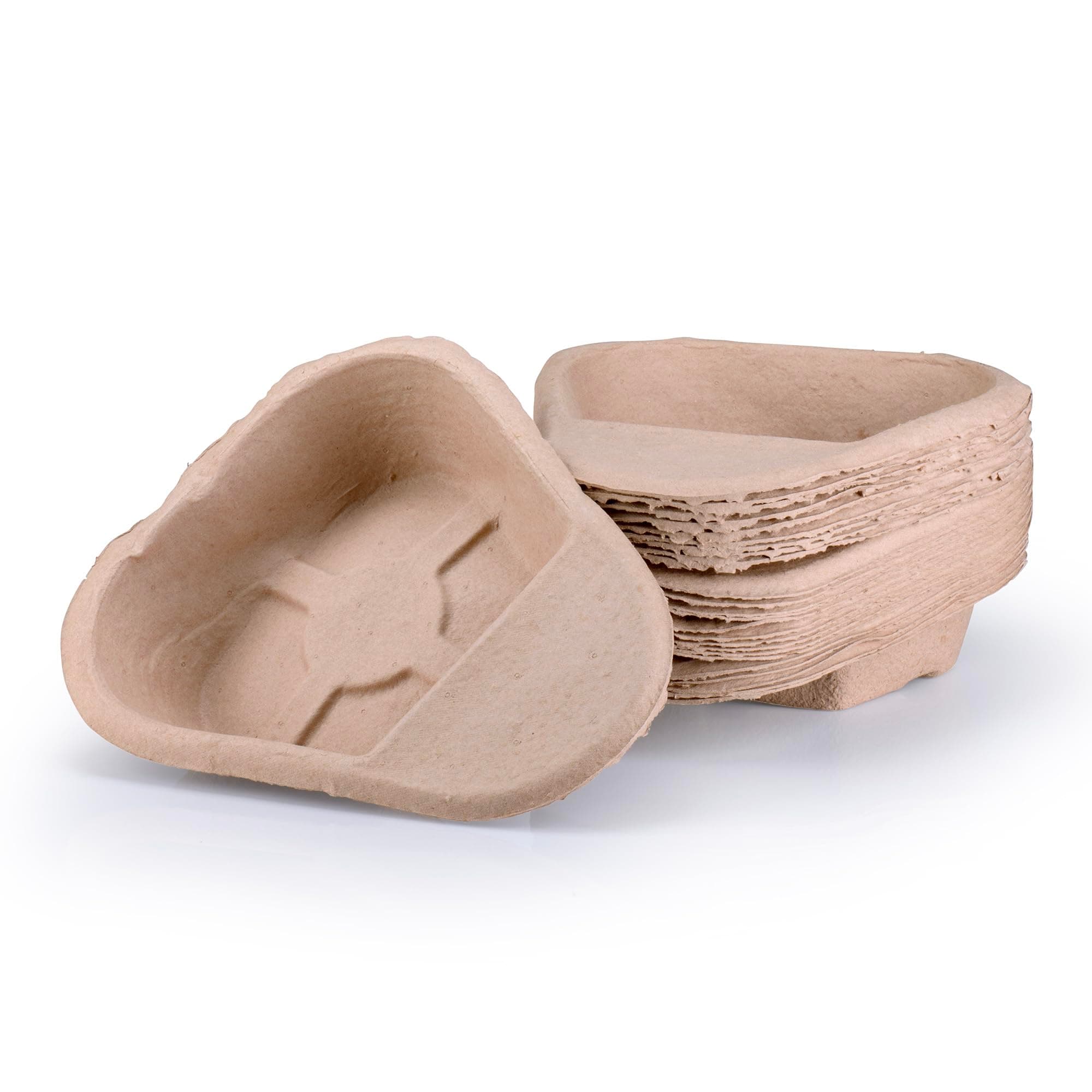 100 x Easy Care Solutions | 1300 ml Slipper Bed Pan Liners | Disposable Cardboard Pulp | Hospital Style | 1 Pack of 100