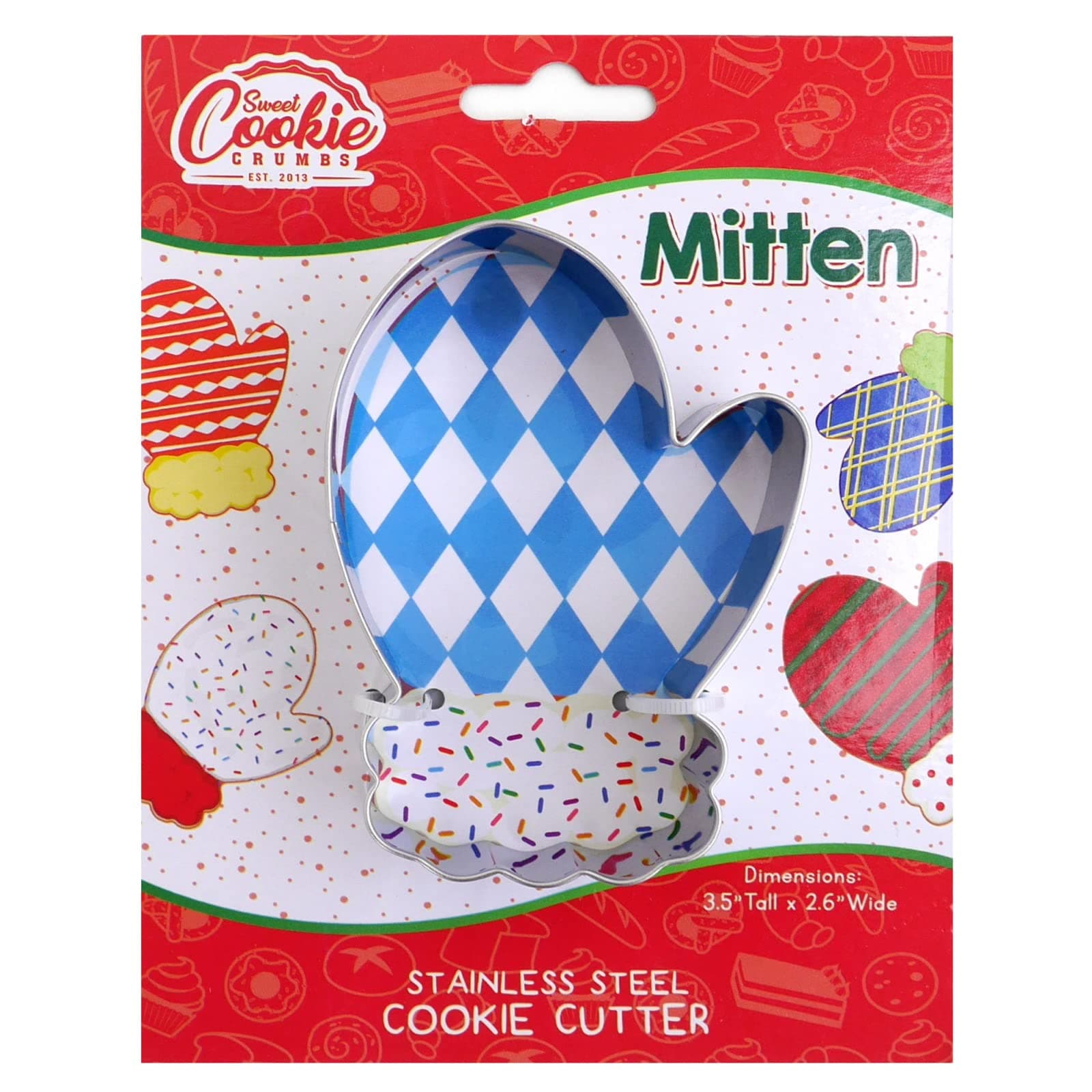 Sweet Cookie Crumbs Mitten Cookie Cutter - Stainless Steel - Dishwasher Safe (Mitten)