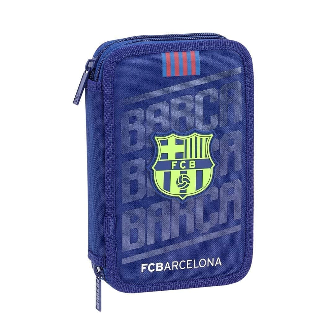SAFTA Barça 2 Pencil Cases, 20 cm, Blue (Azul)
