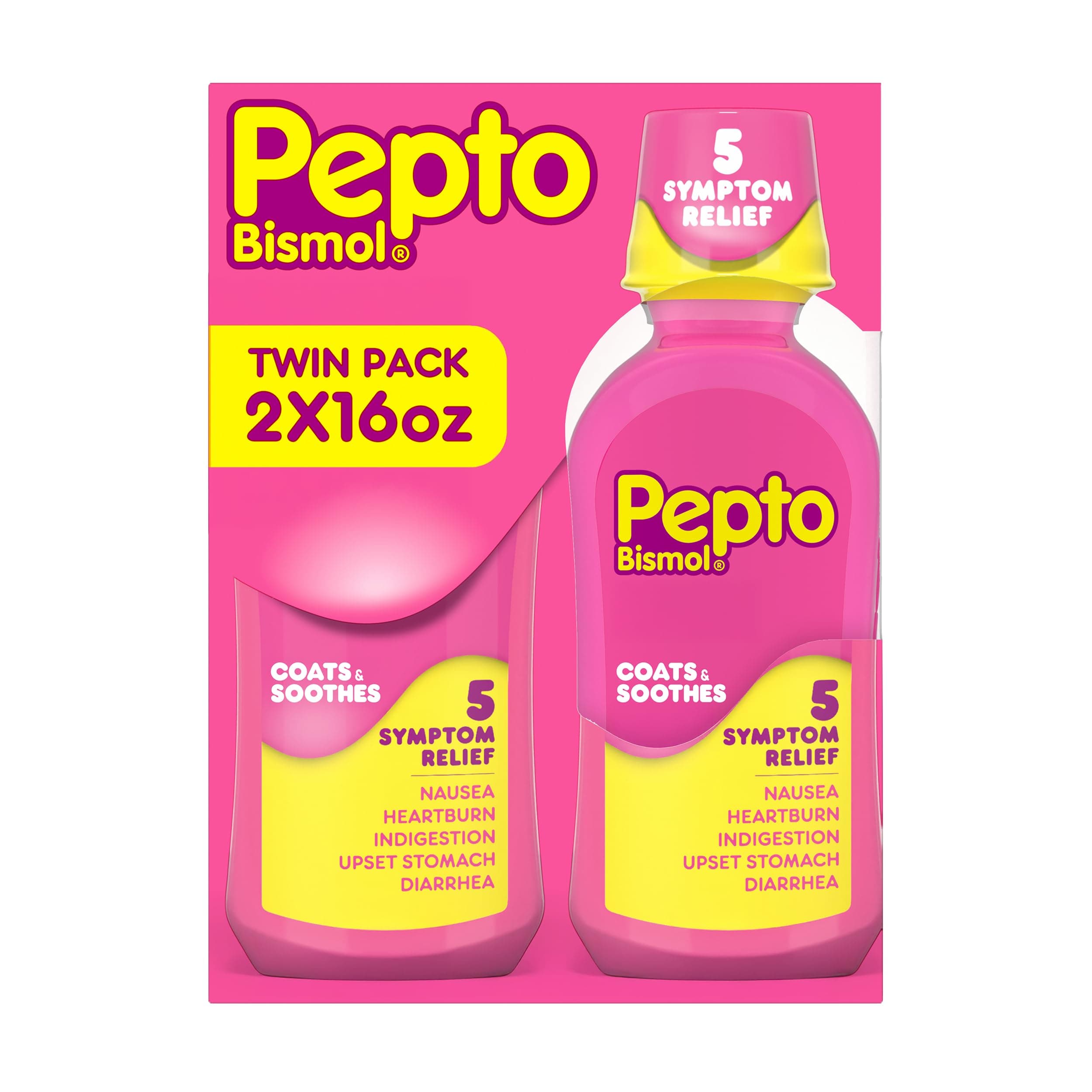 Pepto-Bismol Regular Strength Liquid - Total: 32 oz (16 oz X 2)