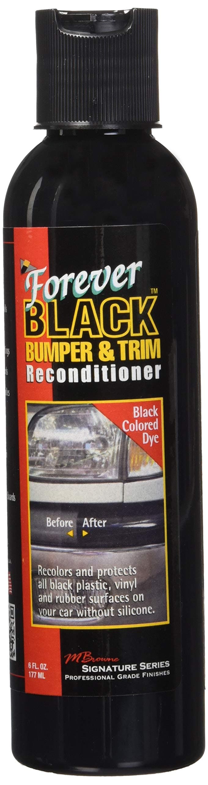 FOREVER BLACK Bumper & Trim 6 Oz. (New Improved Formula & Larger Size) by Forever Car Car Products