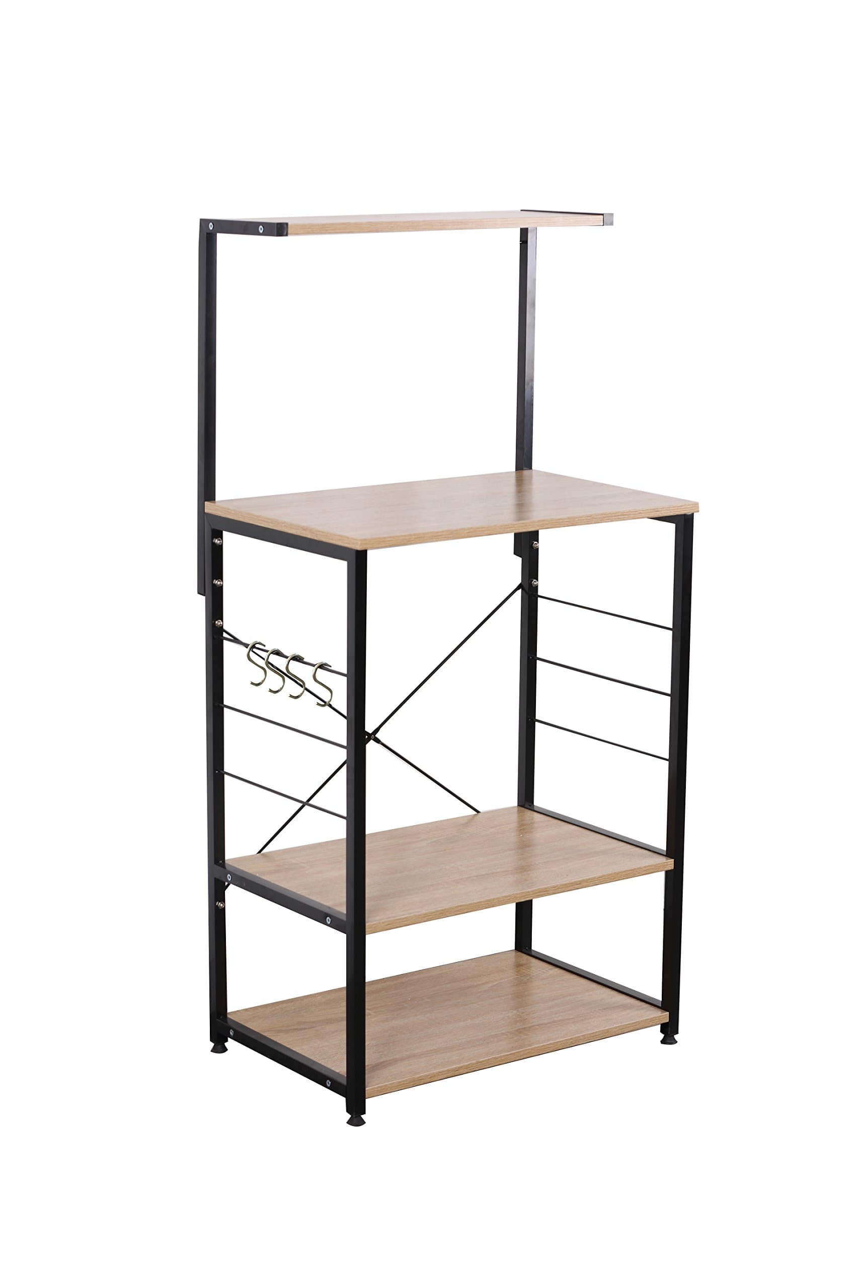 UNIWARE Professional Wooden Kitchen Shelf/Baker Rack 4 Tier Shelves (23.62" L x 15.75" W x 48.43" H)
