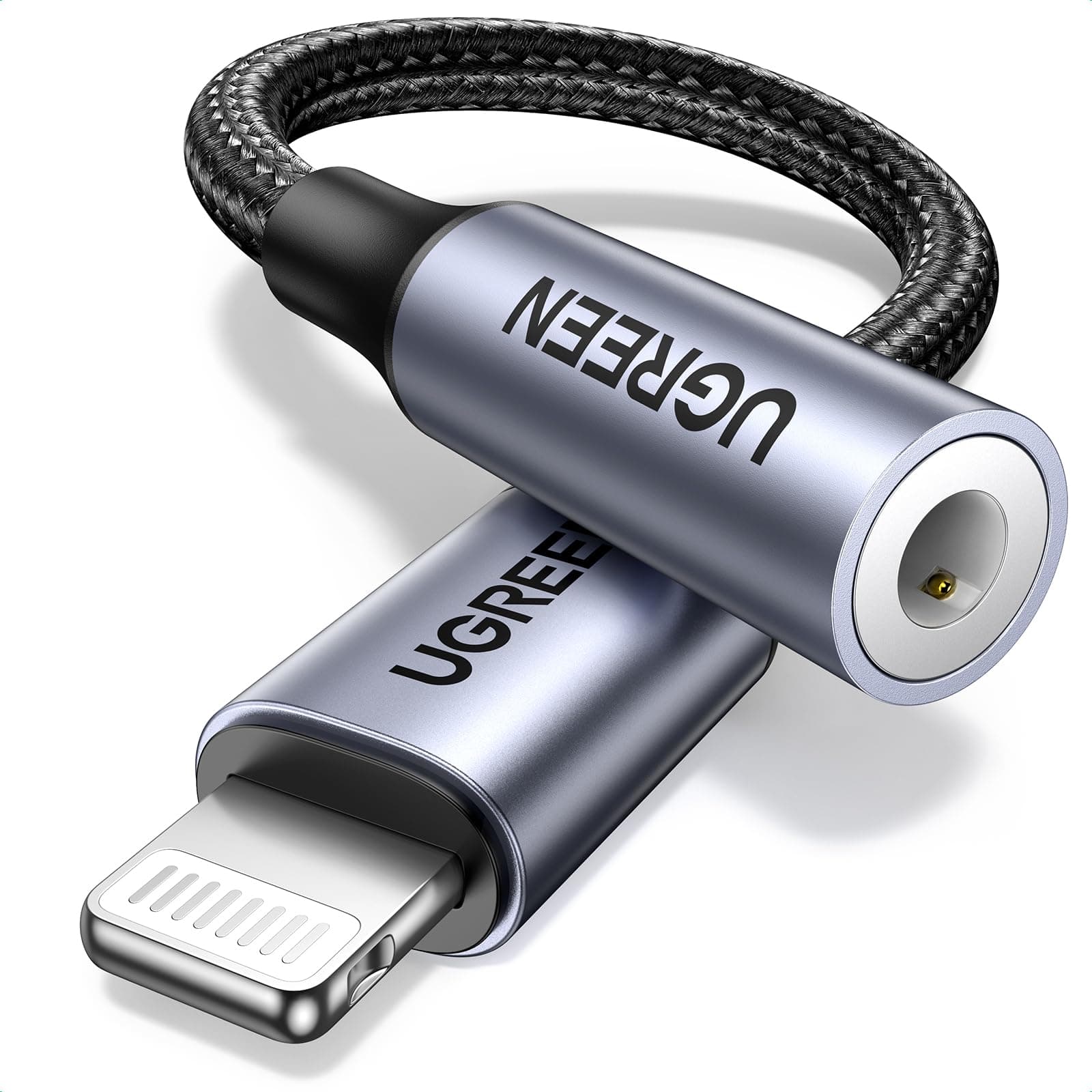 Headphone Adapter for iPhone Lightning to 3.5mm Adapter Apple MFi Certified Lightning Aux Audio Jack Dongle Compatible with iPhone 14 Pro Max/14 Plus/13 12 11 Pro Max/SE/XS, Grey