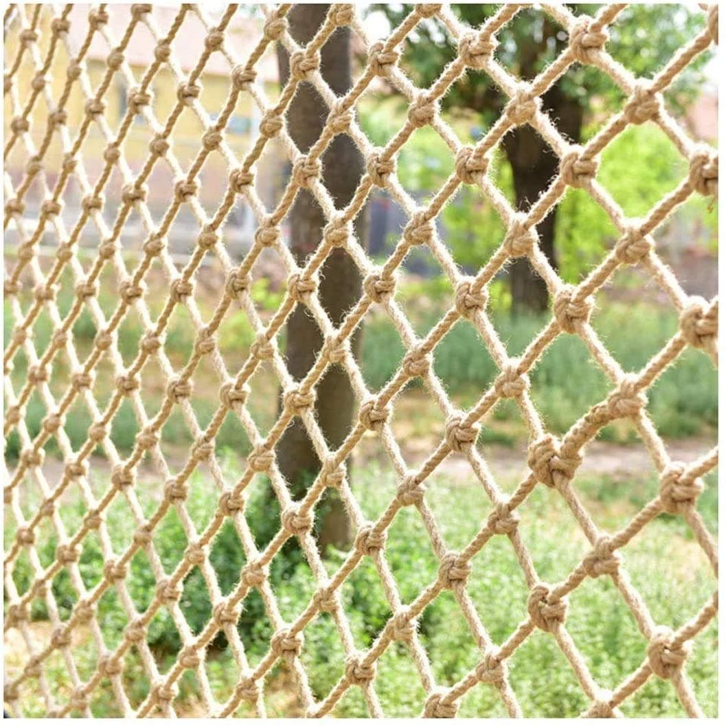 Cargo Nets,Child Safety Net, Balcony Protective Net Pets Railings Fence Net Hemp Cargo Net Garden Swing Hammock Playground Decoration Hemp Rope Net Multiple Size Child Safety Netting(Size:1*1m(3*3ft))
