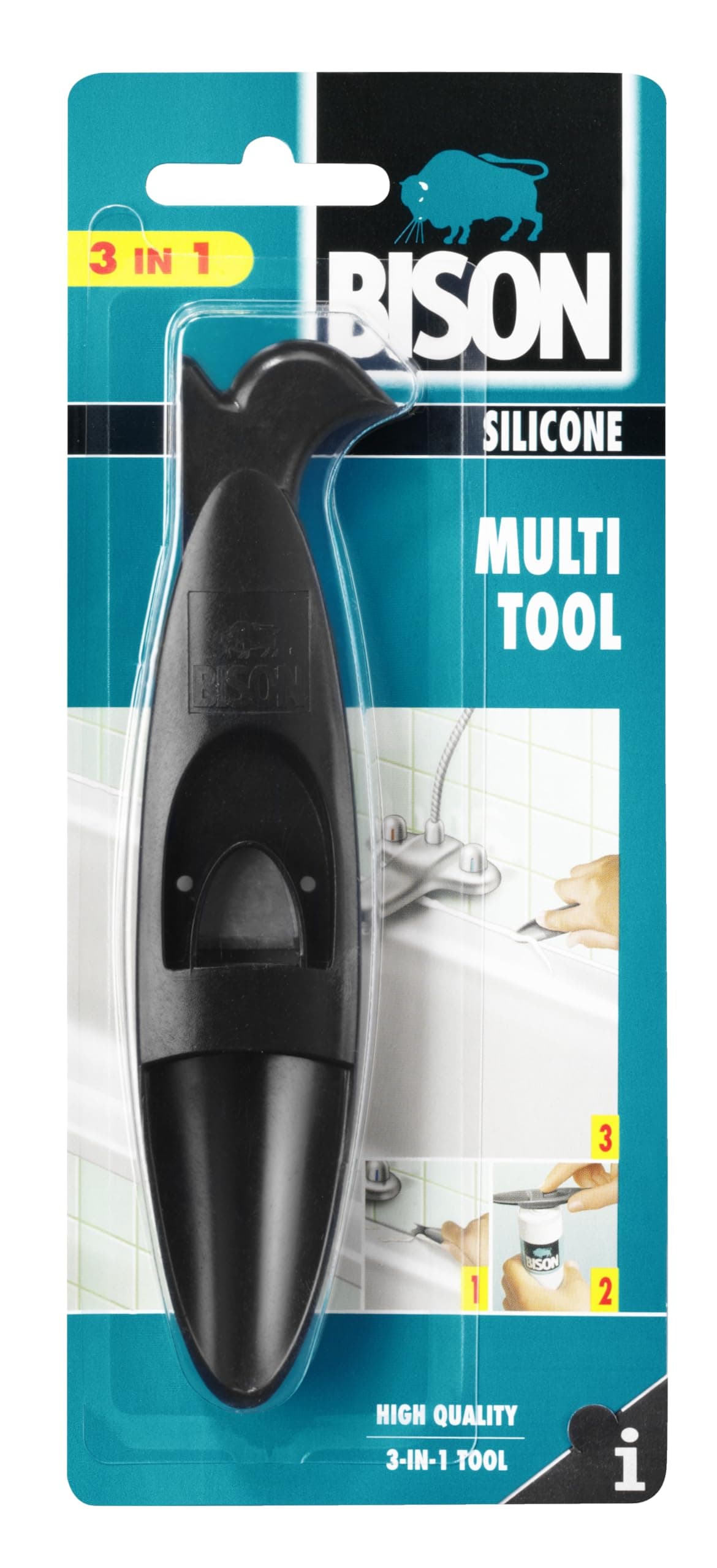 Silicone Multi Tool 3 in 1 - Cartridge and nozzle cutter, excess sealant/adhesive remover, old sealant residue remover