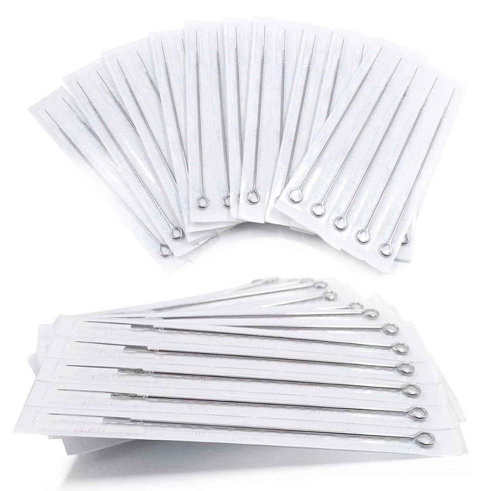 50pcs Mixed Needles - TONBAO Mixed Size #12 3RL 5RL 7RL 9RL 3RS 5RS 7RS 9RS 5M1 7M1 Round Liner Shader Magnum Needle Traditional Needles Long Bar Needle