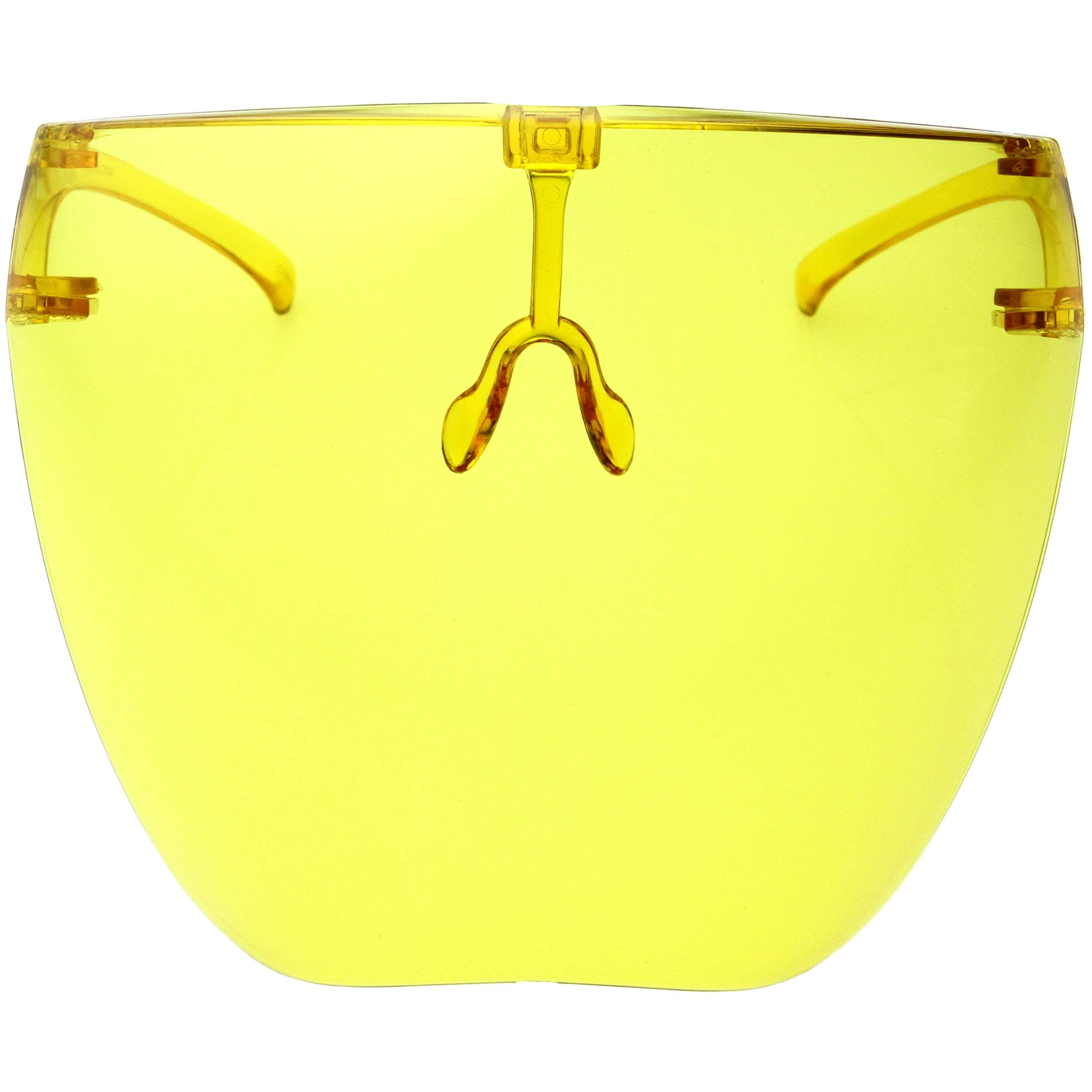 zeroUV - Protective Face Shield Full Cover Visor Glasses/Sunglasses (Anti-Fog/Blue Light Filter) (Yellow)
