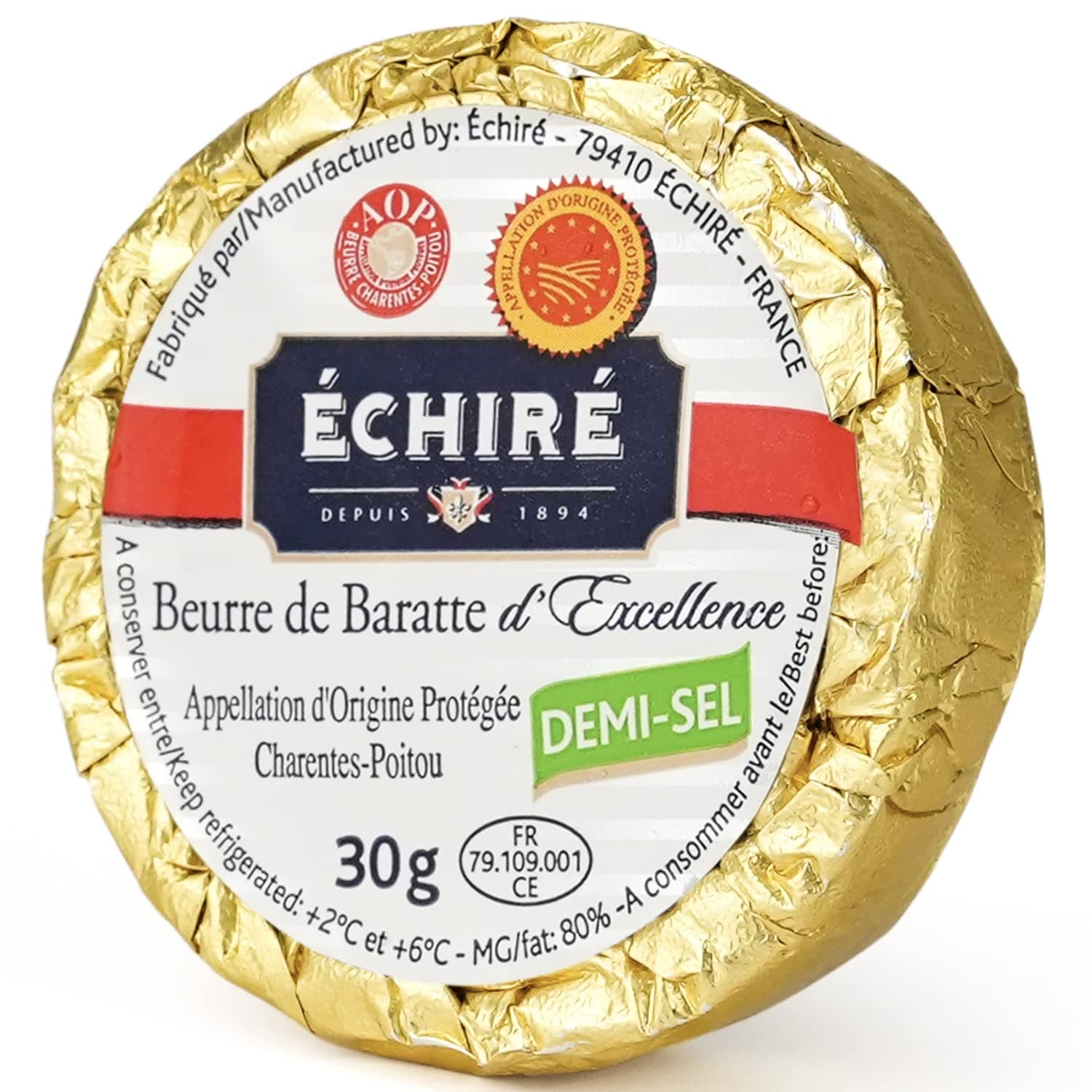 Echire Butter Refill, Slightly Salted - 100 X 1.1 Oz