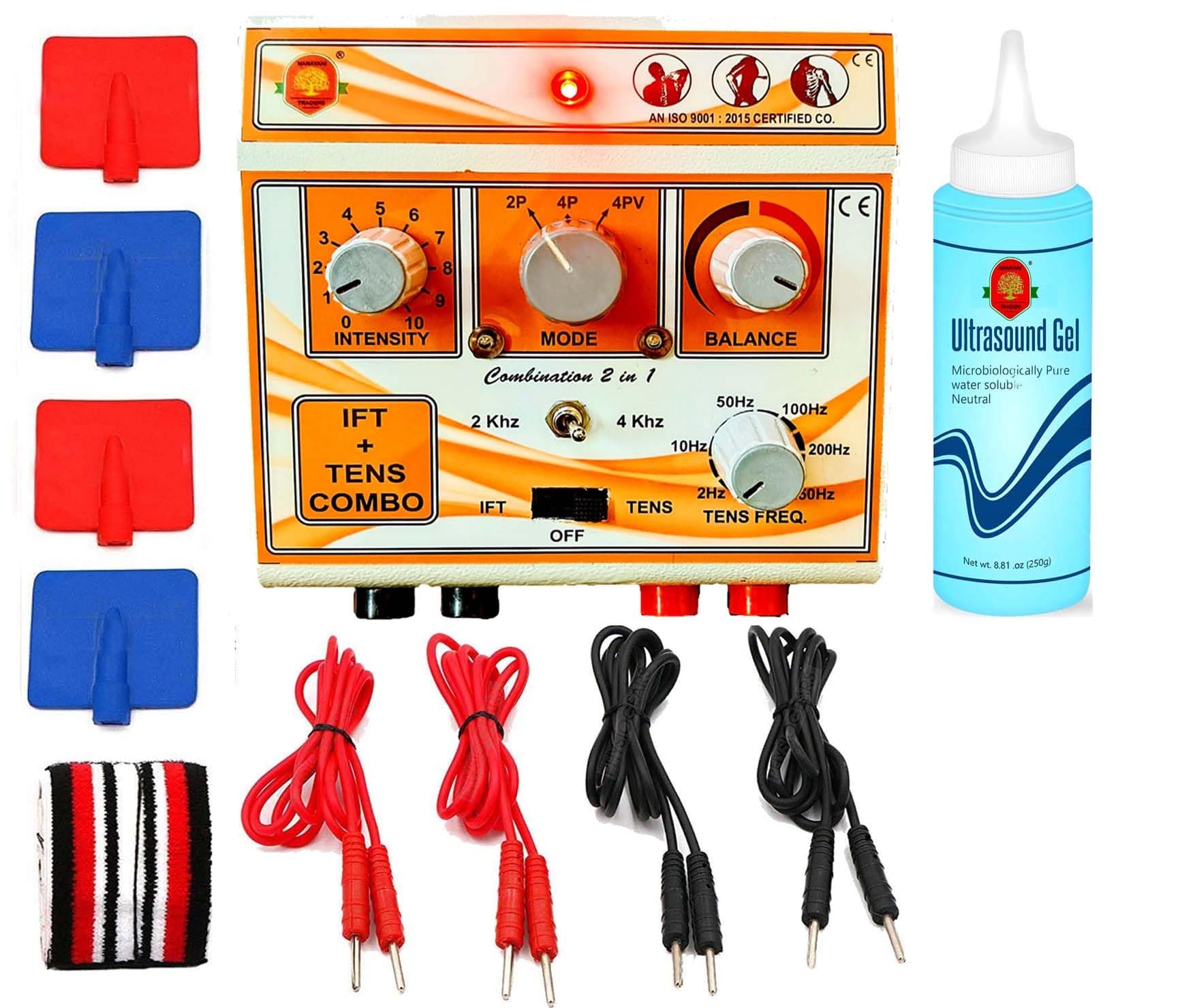 White Electro Whole_Body Physiotherapy TENS with IFT Combo Machine Massager(2 in 1) For Physiotherapy