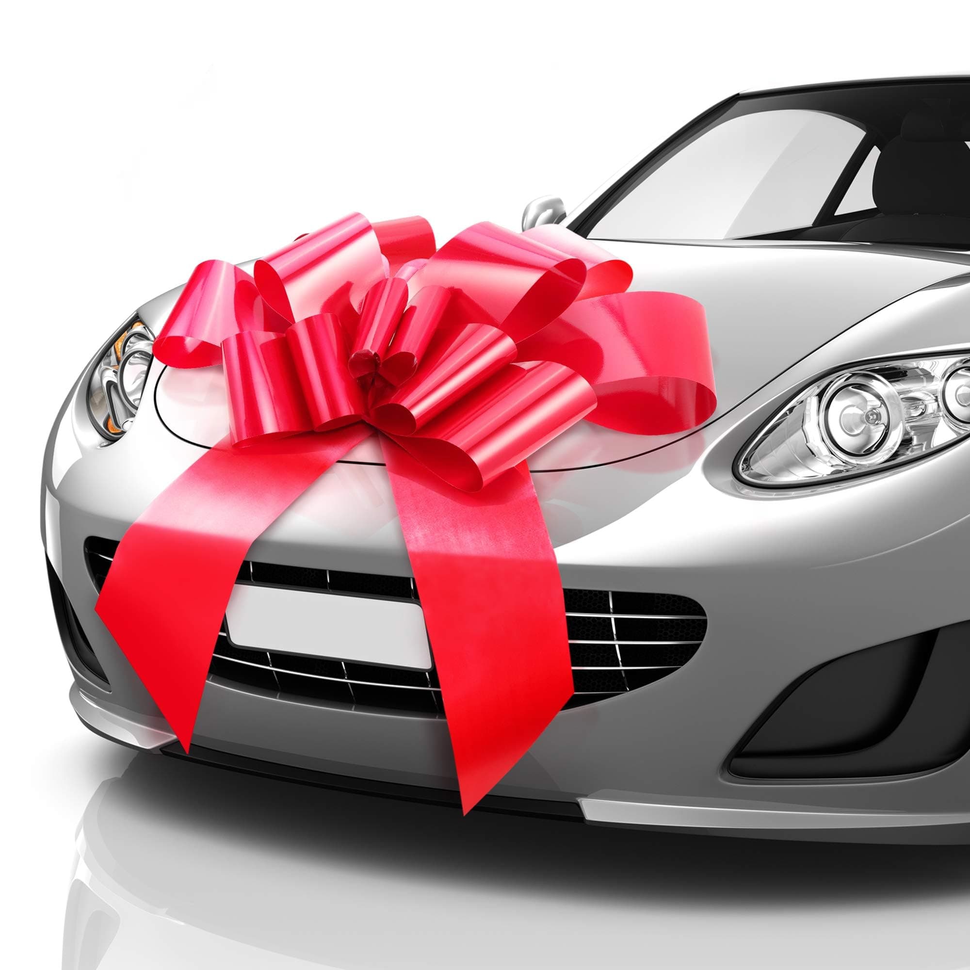 MIFFLIN Thicker & Sturdier Big Car Bow (Red), Butterfly Shape Gift Bow, Giant Bow for Car, Birthday Bow, Huge Car Bow, Car Bows, Big Red Bow, Bow for Gifts, Christmas Bow for Cars