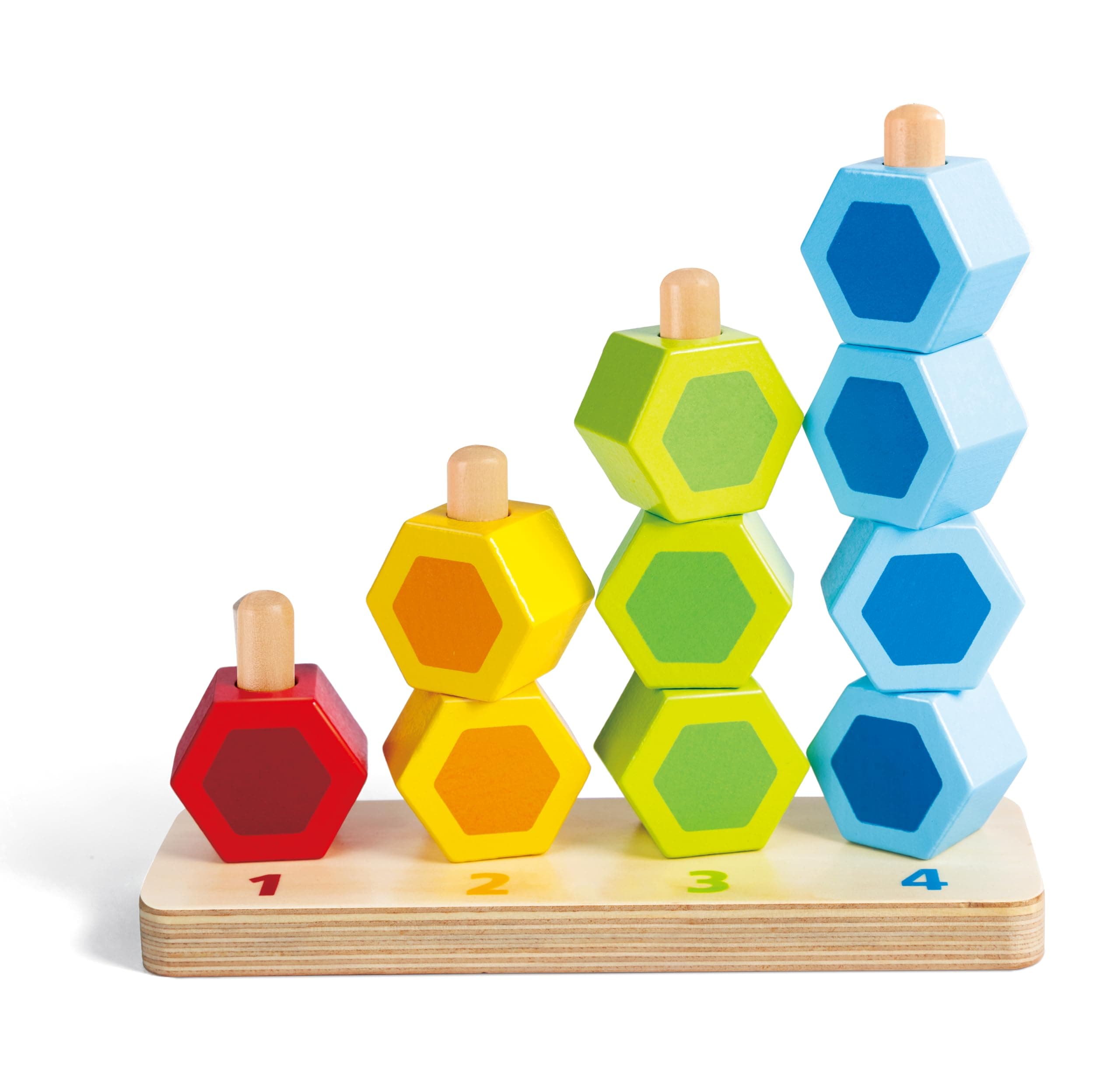Hape, Counting Stacker, Colourful Educational Wooden Toy