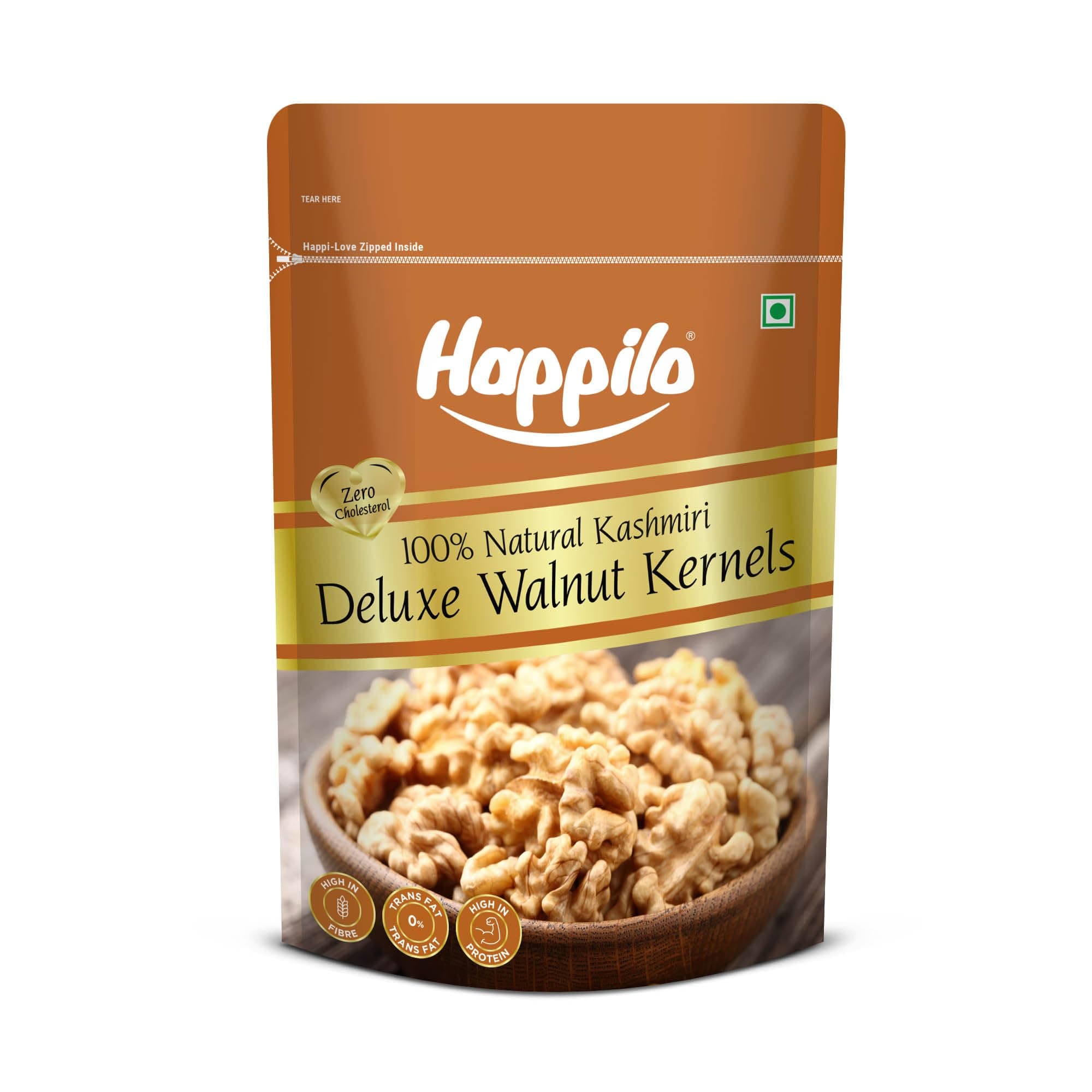 Happilo Premium Deluxe Walnut Kernels 200g (Pack of 1) | Walnuts without Shell | Akhrot Giri | Dry Fruits, Healthy Snacks | Natural Walnut Kernels | Rich in Protein, Iron & Source of Omega-3