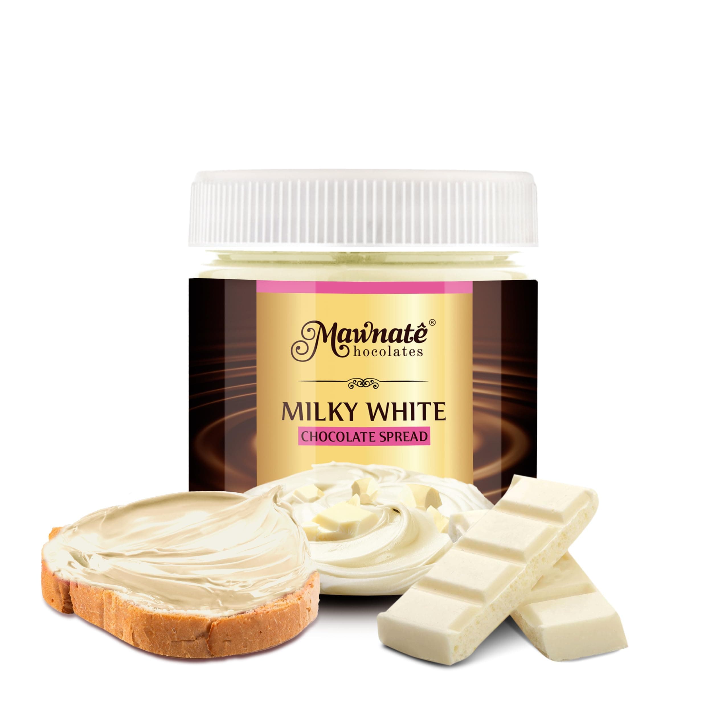 MAWNATE CHOCOLATES Milky White Spread by (300 gr)