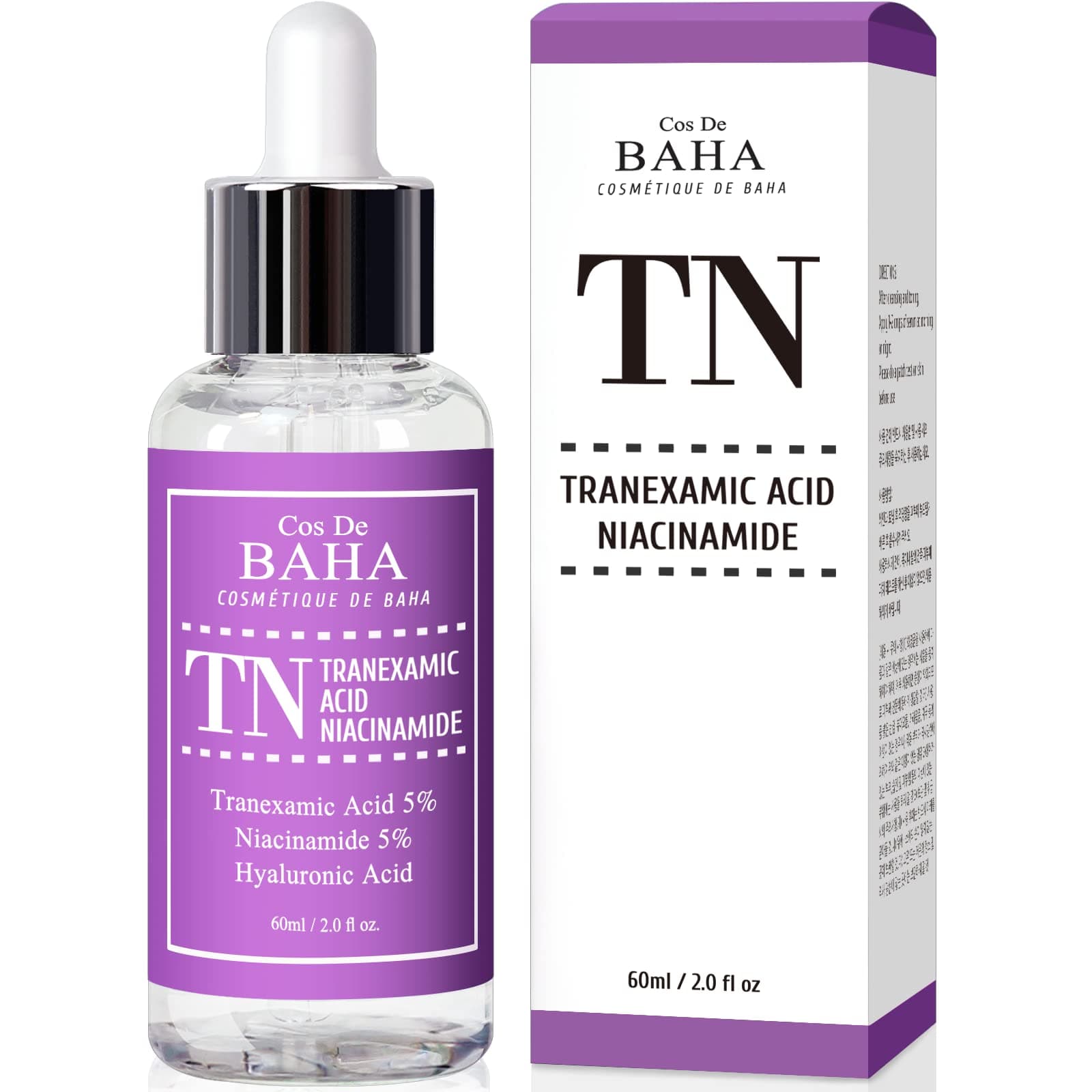Tranexamic Acid 5% Serum 2 Fl Oz – Niacinamide 5%, Hyaluronic Acid & Aloe for Brightening, Dark Spots & Uneven Tone, Remover Melasma (60 ml)