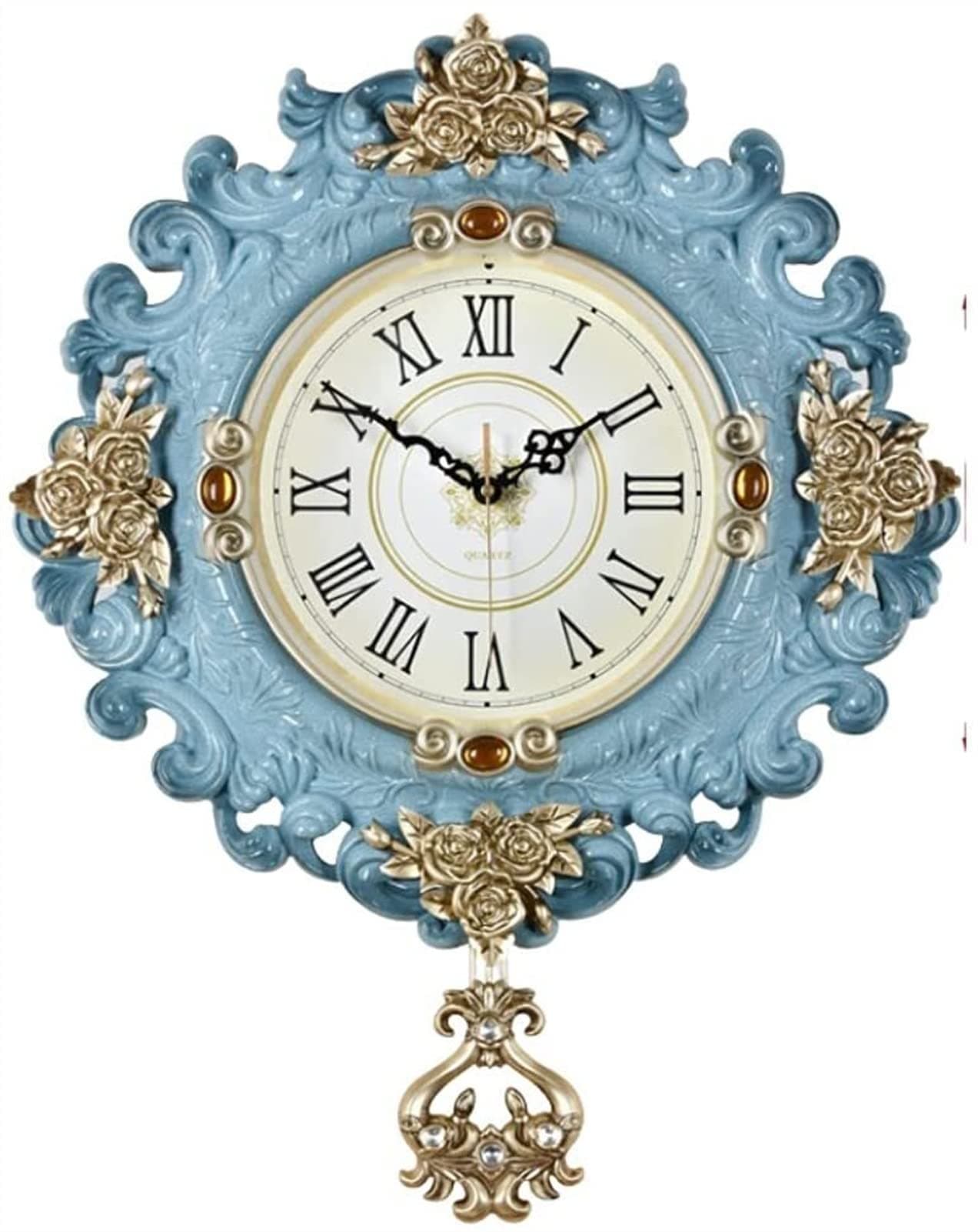 Large Decorative Wall Clock - Nordic Creative Simplicity Art for Living Room, Bedroom, Kitchen, Office Decor - Vintage Style (Color: D)