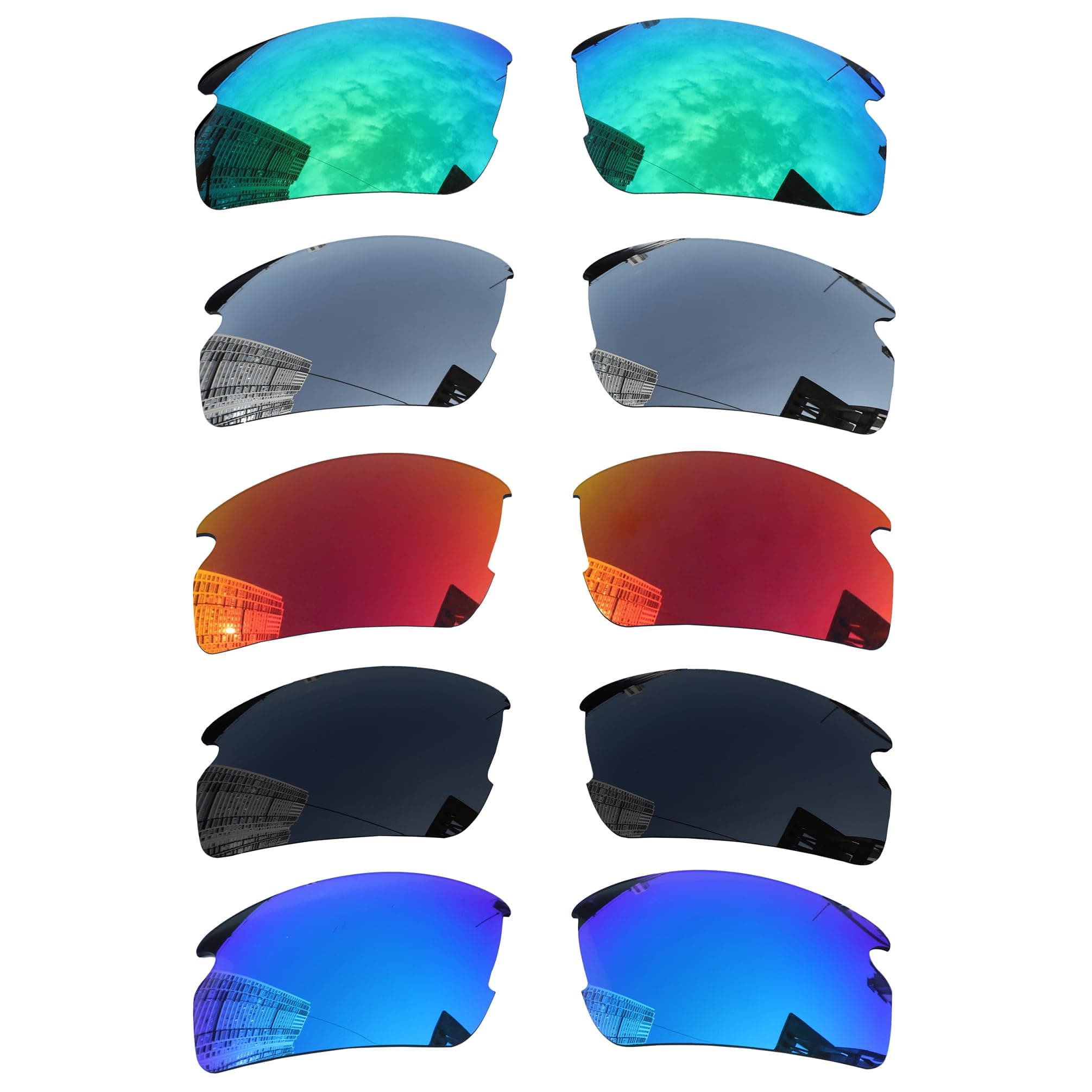 The Acefrog 5 is a polarized replacement lens for Oakley Flak 2.0 XL OO 9188 sunglasses for perfect bonding and cracking, anti-scratch, value-packed, multicolor