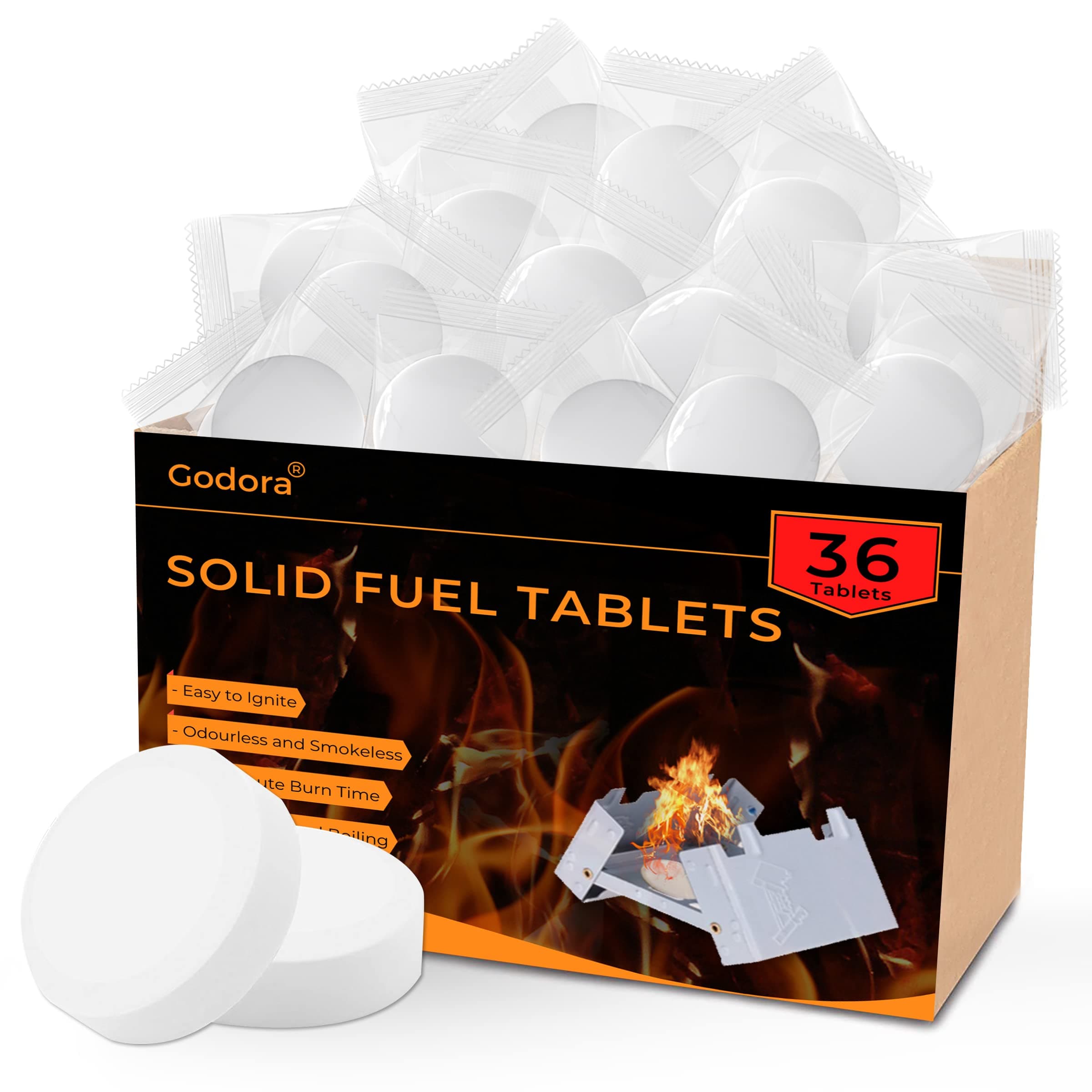 36 PCS Wax Block, Energy Firelighters, Solid Fuel Safe & Fast, For BBQ, Wood Burner, Log, Grill, Campfire, Multi-fuel Stove