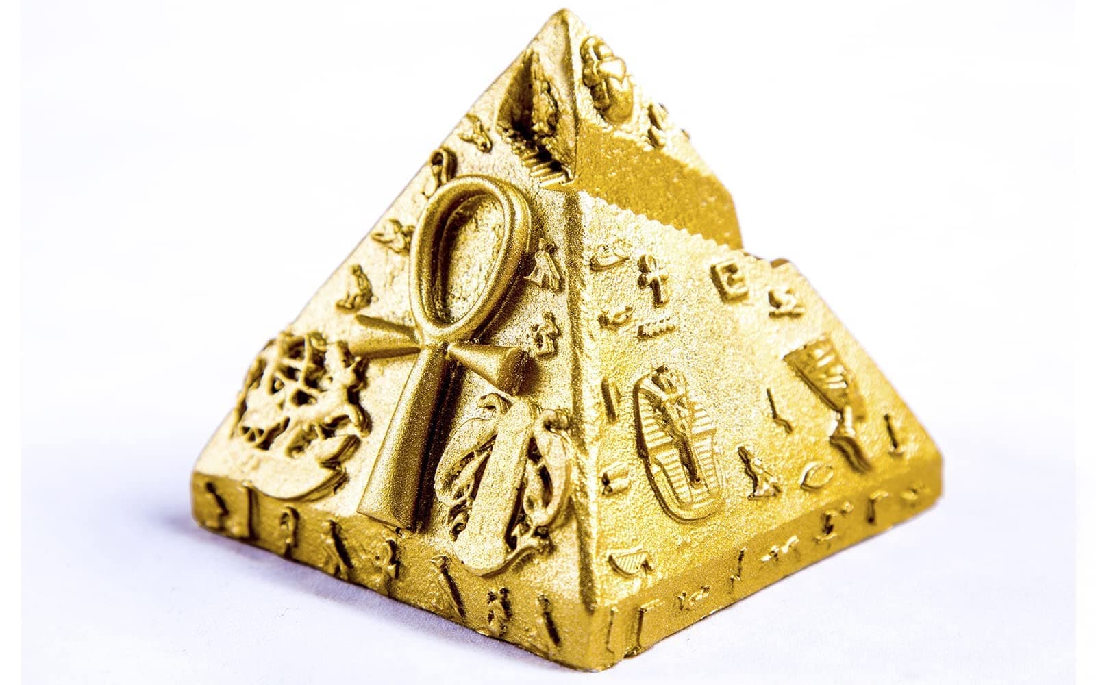 EASCHEER Egyptian Pyramid Statue Mini Pyramid Model Mini Size Figurine Sculpture Home Décor for Desktop Shelf
