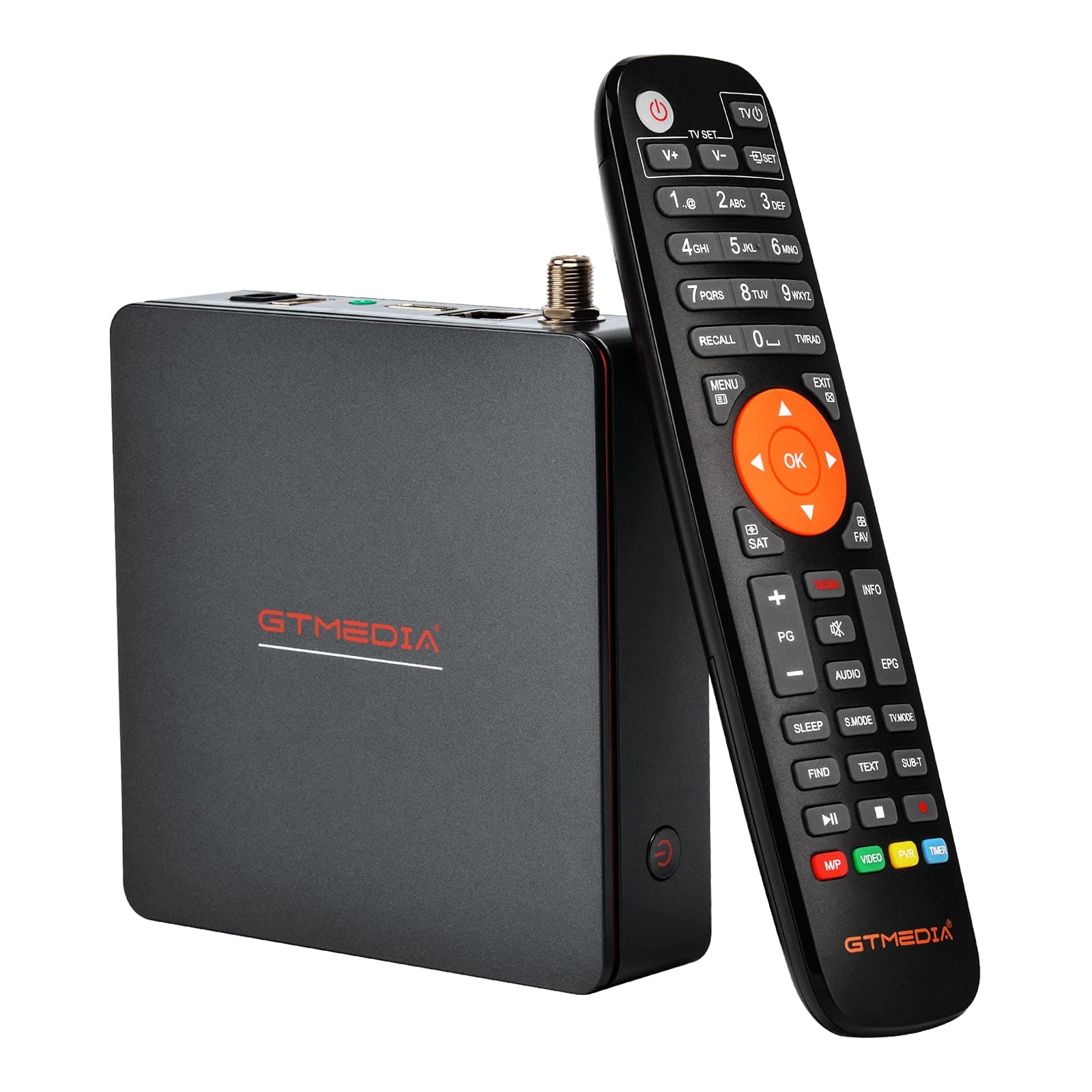 GT Media V9 Prime Digital Satellite Receiver, DVB-S/S2/S2X HD Satellite Decoder, Free to Air FTA H.265 TV Sat, Decrypt encrypted Channels Without Inserting a CA Card, 10bit HEVC Built-in 2.4G WiFi