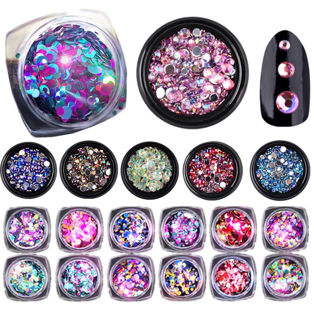 CHARMING MAY Cat Eye Chrome Nail Powder Chameleon Mirror & Magic Galaxy Effect (Sparkle Tips)