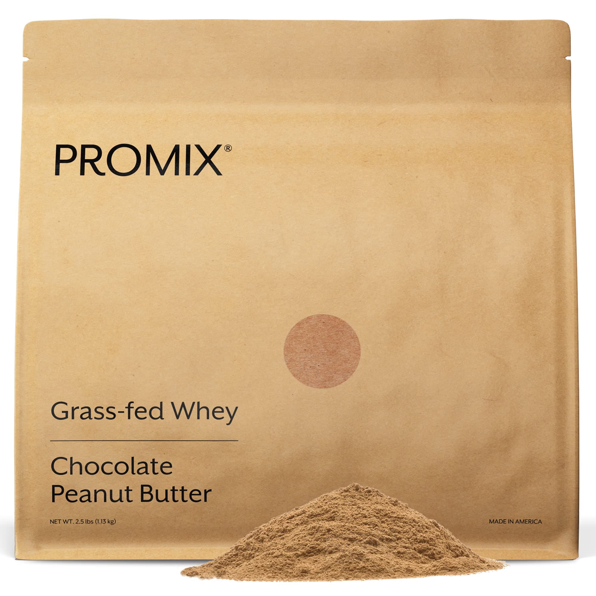 ProMix Nutrition Whey Protein Powder, Chocolate Peanut Butter - Grass-Fed - Post Workout Fitness & Nutrition Shakes, Smoothies, Baking & Cooking Recipes - Gluten-Free - 2.5 Pound (Pack of 1)