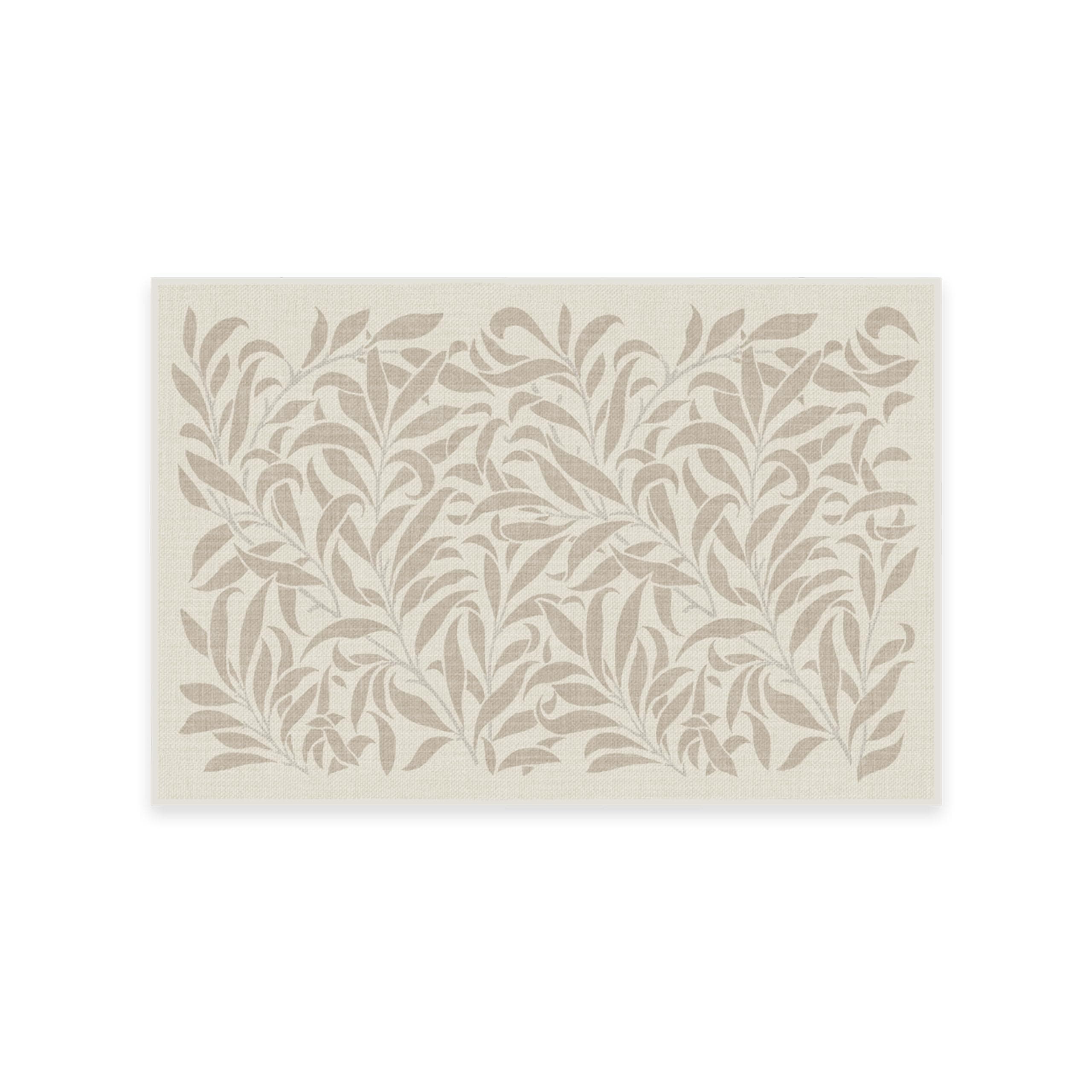 RUGGABLEx Morris & Co Washable Area Rug–Pure Willow Boughs Natural 2x3, Stain-Resistant, Non-Slip–Small Machine Washable Rugs for Living Room, Bedroom, Hallway, Entryway & Bathroom–with Standard Pad