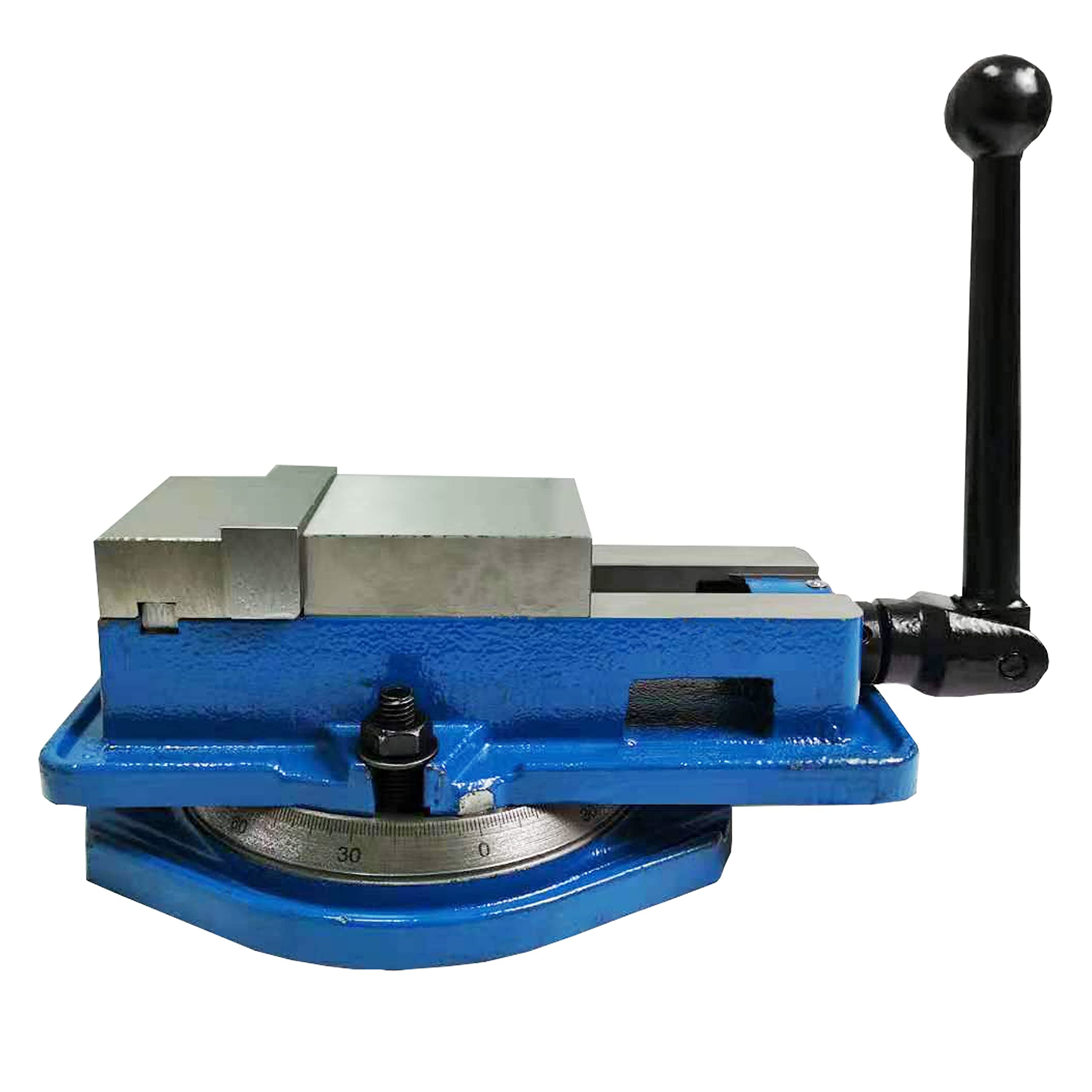 Liphontcta HFS (R) 8" Milling Machine Lockdown Vise -Swiveling Base - Hardened Metal - CNC Vise