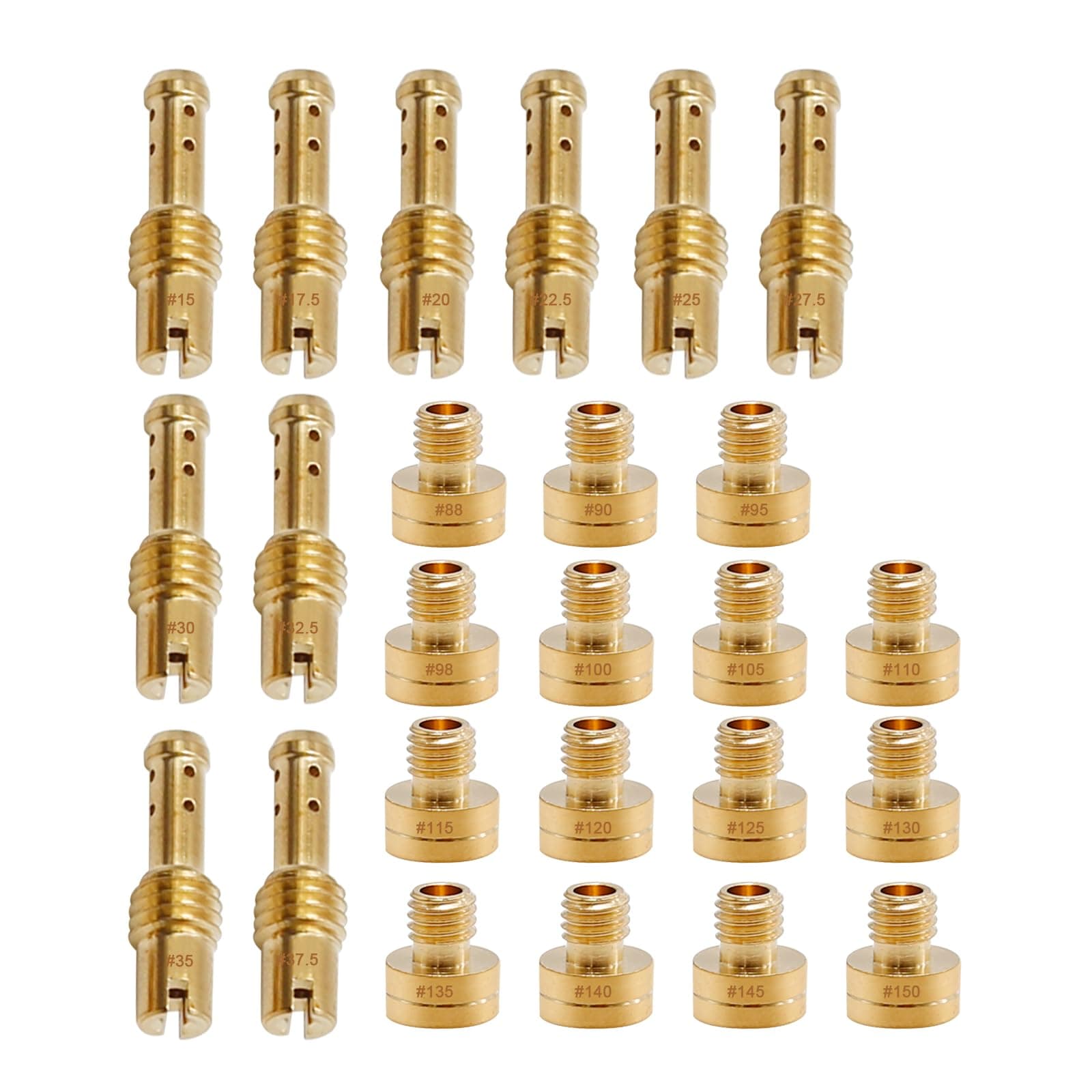 SYOWADA 25 Pcs Carburetor Main Jet Kit Replacement for Mikuni VM22 VM24 VM26 Carburetor Used on 125cc 150cc 200cc 250cc Engine Motorcycle Dirt Pit Bike (25 PCS)