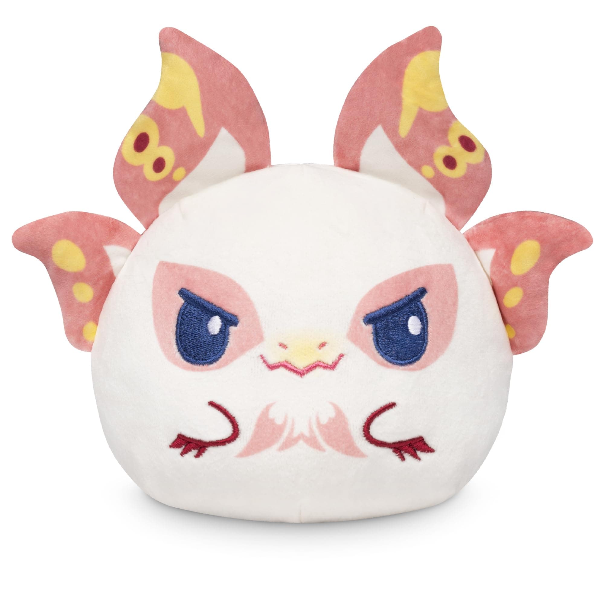 TeeTurtle Reversible Capcom Mizutsune Plushie 4-Inch White and Blue Two-Sided Flip Plush Toy with Embroidered Details - Cute Mini Collectible Plush for Kids, Teens, and Adults