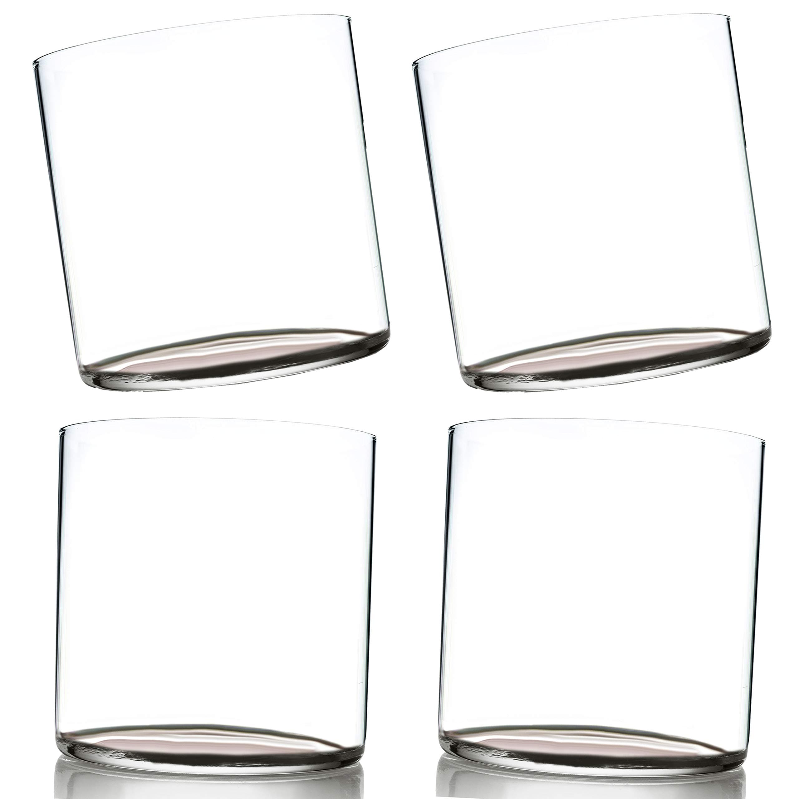 Thin Cocktail Gl14-ounce Double Old Fashioned Whiskey Rocks Gl- Versatile Bar Glass Set for use as Mixed Drink Glass, Scotch or Bourbon Tumblers, or Minimalist Drinking Glass Set of (4)