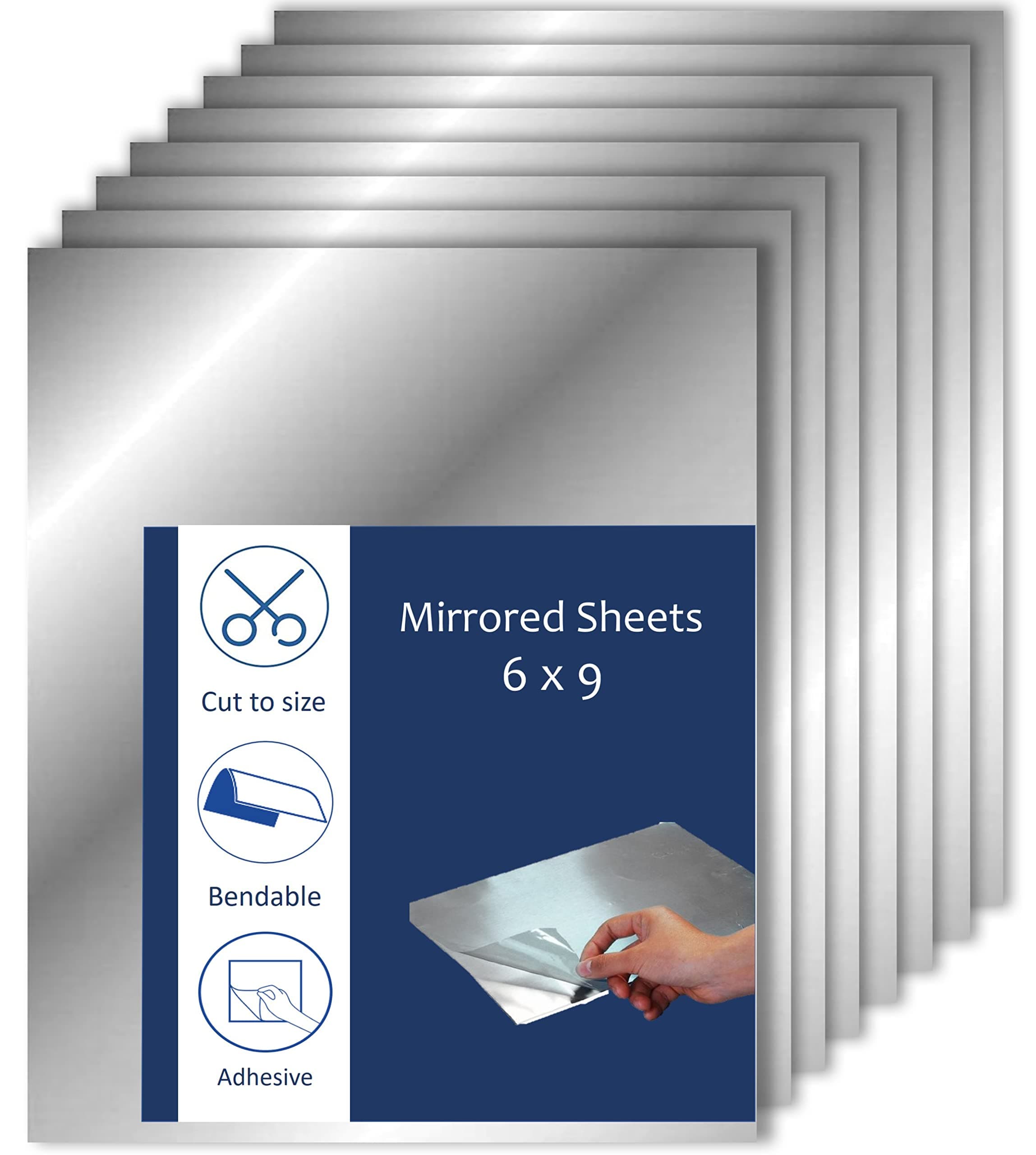 Quality Adhesive Mirror Sheet 6 x 9 Inches Flexible Mirrors Sheets