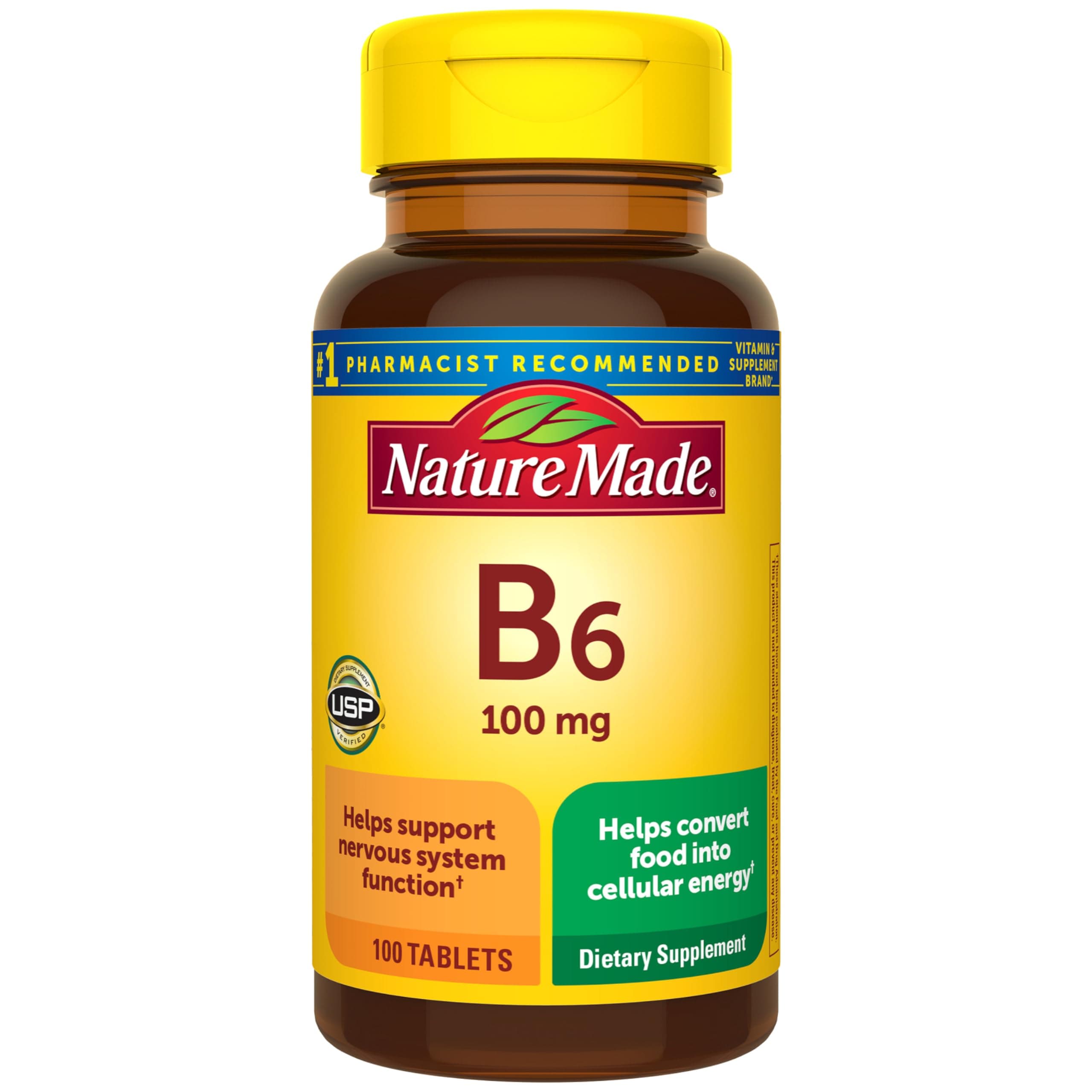 Nature Made Vitamin B-6 -- 100 mg - 100 Tablets by Nature Made