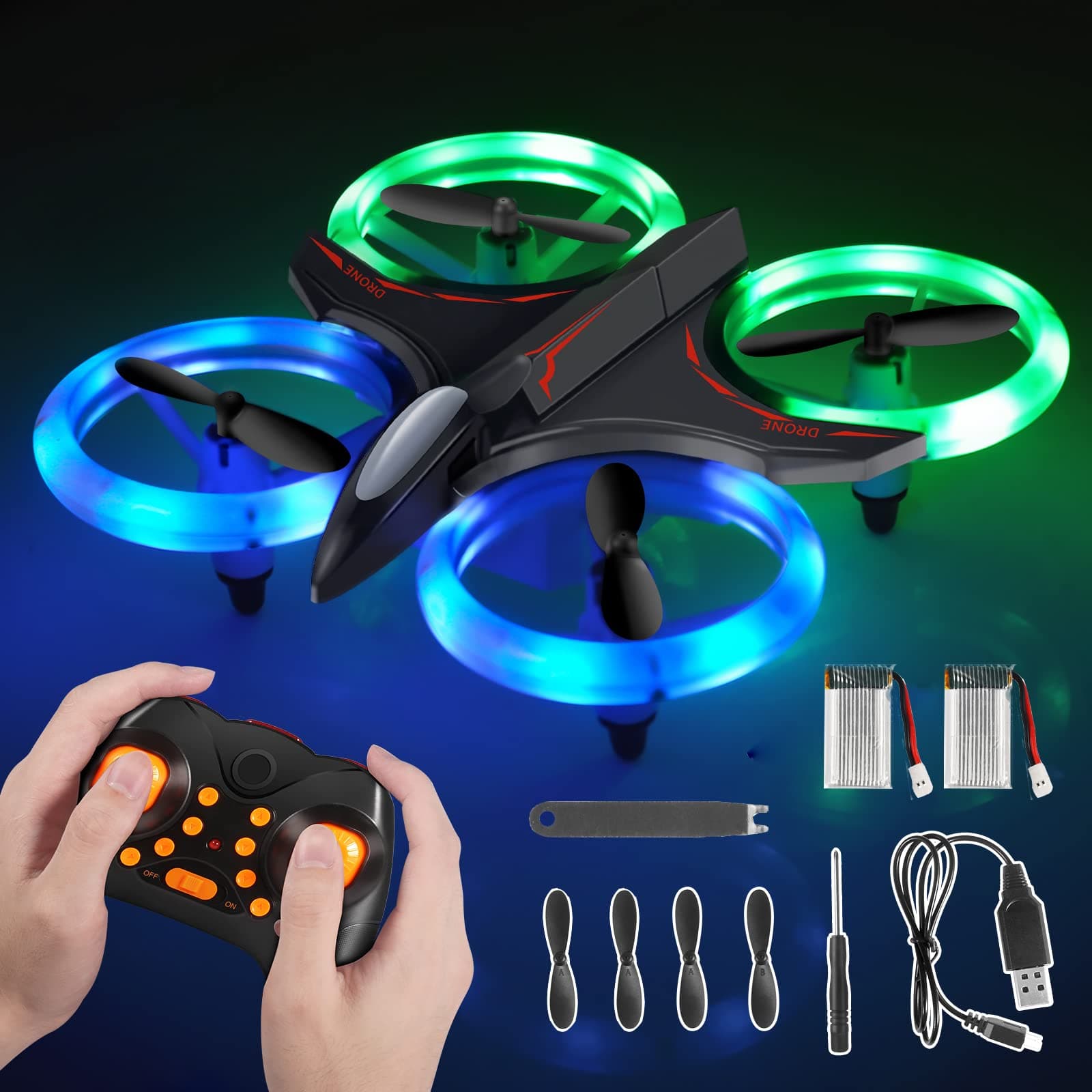 RC Drone, Best Mini Drone for Kids and Beginners Easy to Fly Drone, Remote Control RC Helicopter Quadcopter with 360° 3D Eversion, Headless Mode, Remote Control Toy Drone Gifts for Boys and Girls