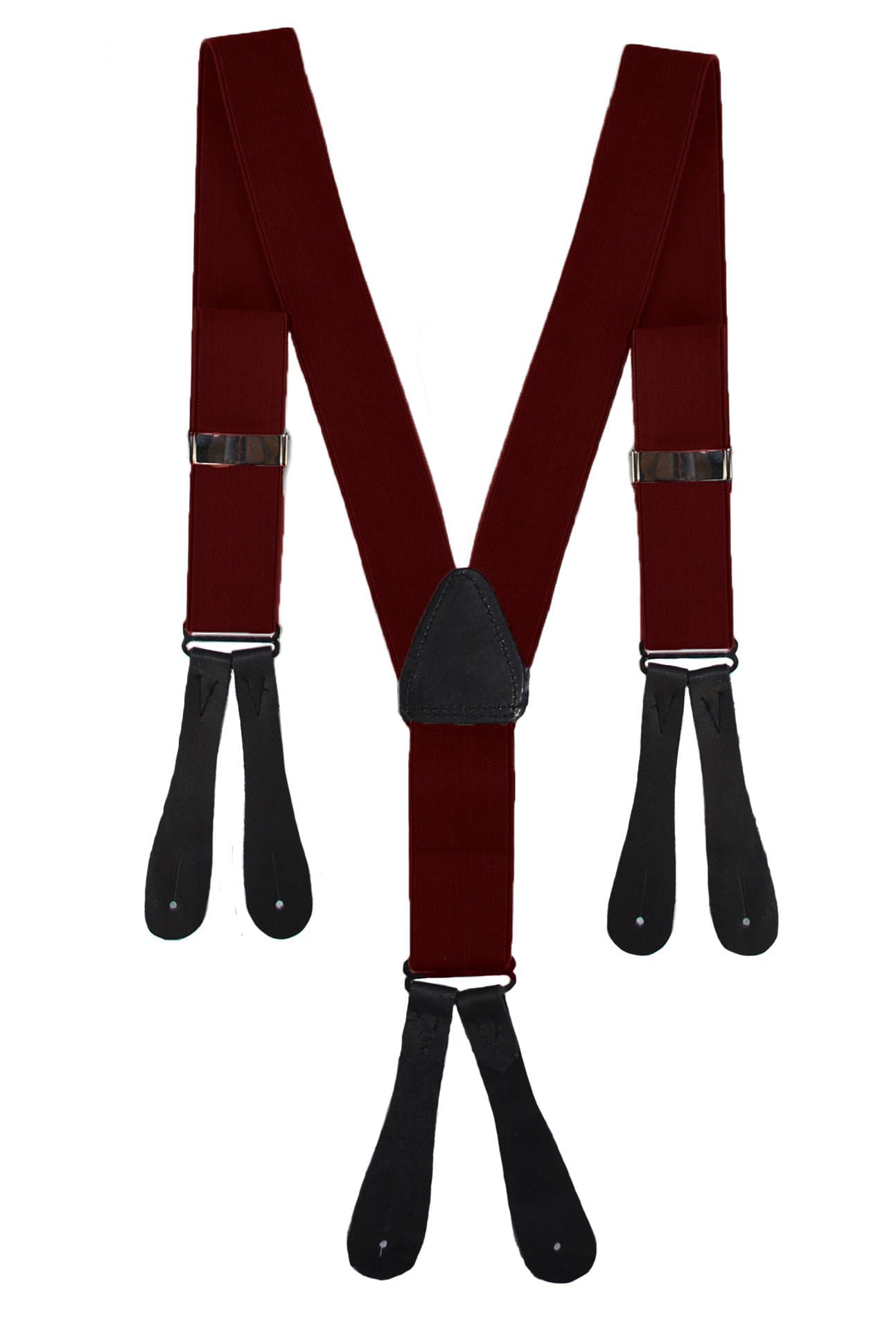 Mens 3.5 cm Y-Shaped Adjustable Leather End Coloured Trouser Braces Suspenders