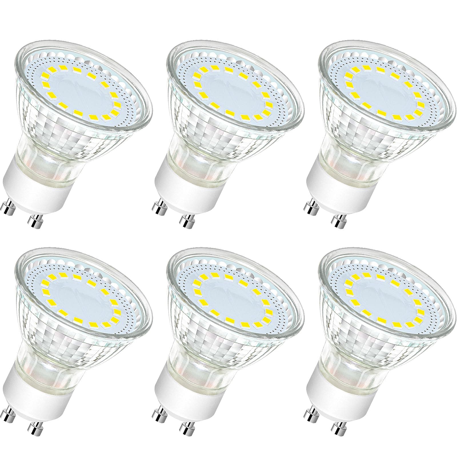 6-pack GU10 LED Light Bulbs Daylight White