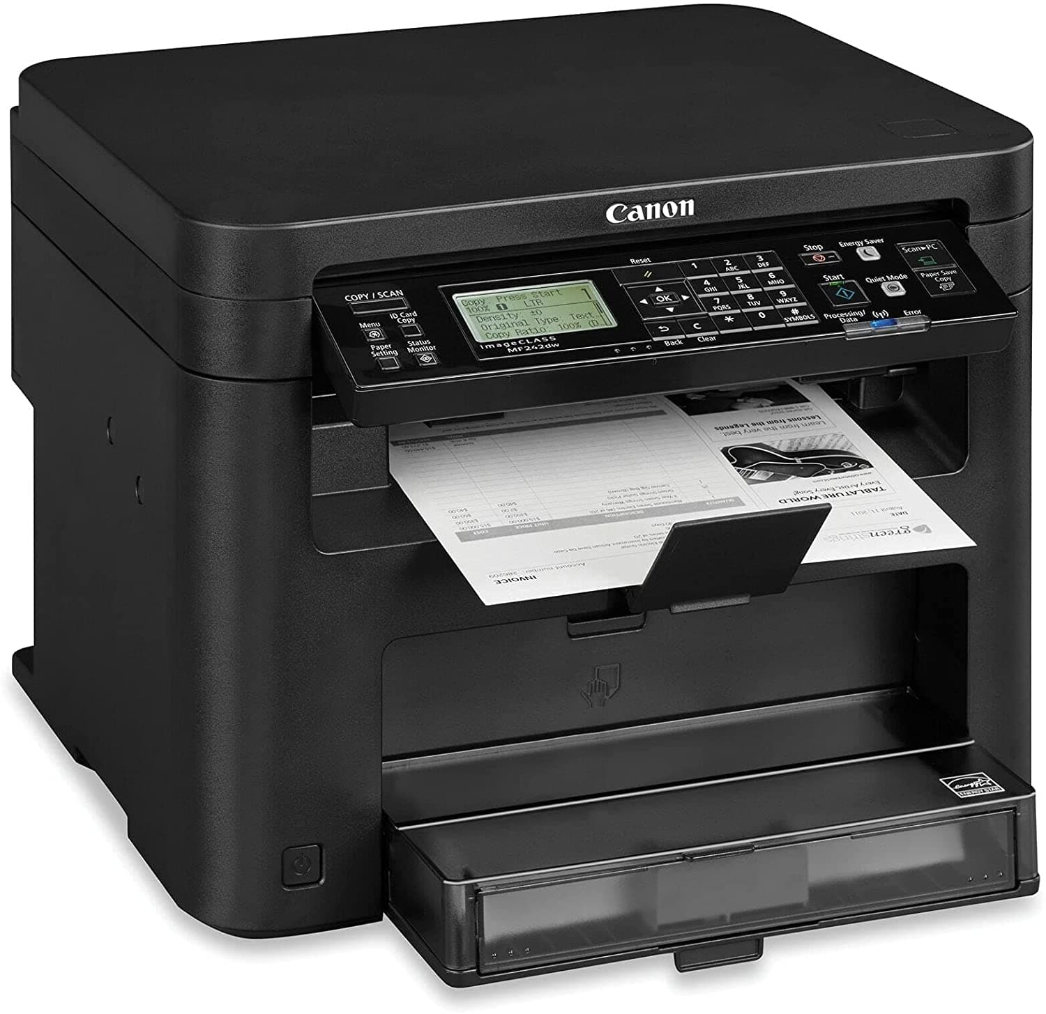 imageCLASS MF242dw All-in-One Wireless Monochrome Laser Printer- Black - Print Scan Copy - 28 ppm, 600x600 dpi, 512MB Memory, Auto 2-Sided Printing, 250-sheet Capacity, 5-Line LCD