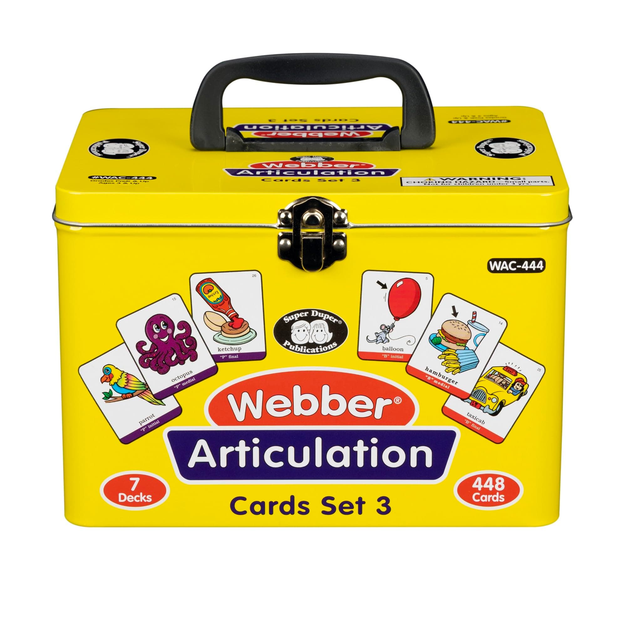 Super Duper Publications | Set of 7 Webber® Articulation Card Decks with Animal Artic Pairs (Bundle Set 3) | Educational Learning Resource for Children