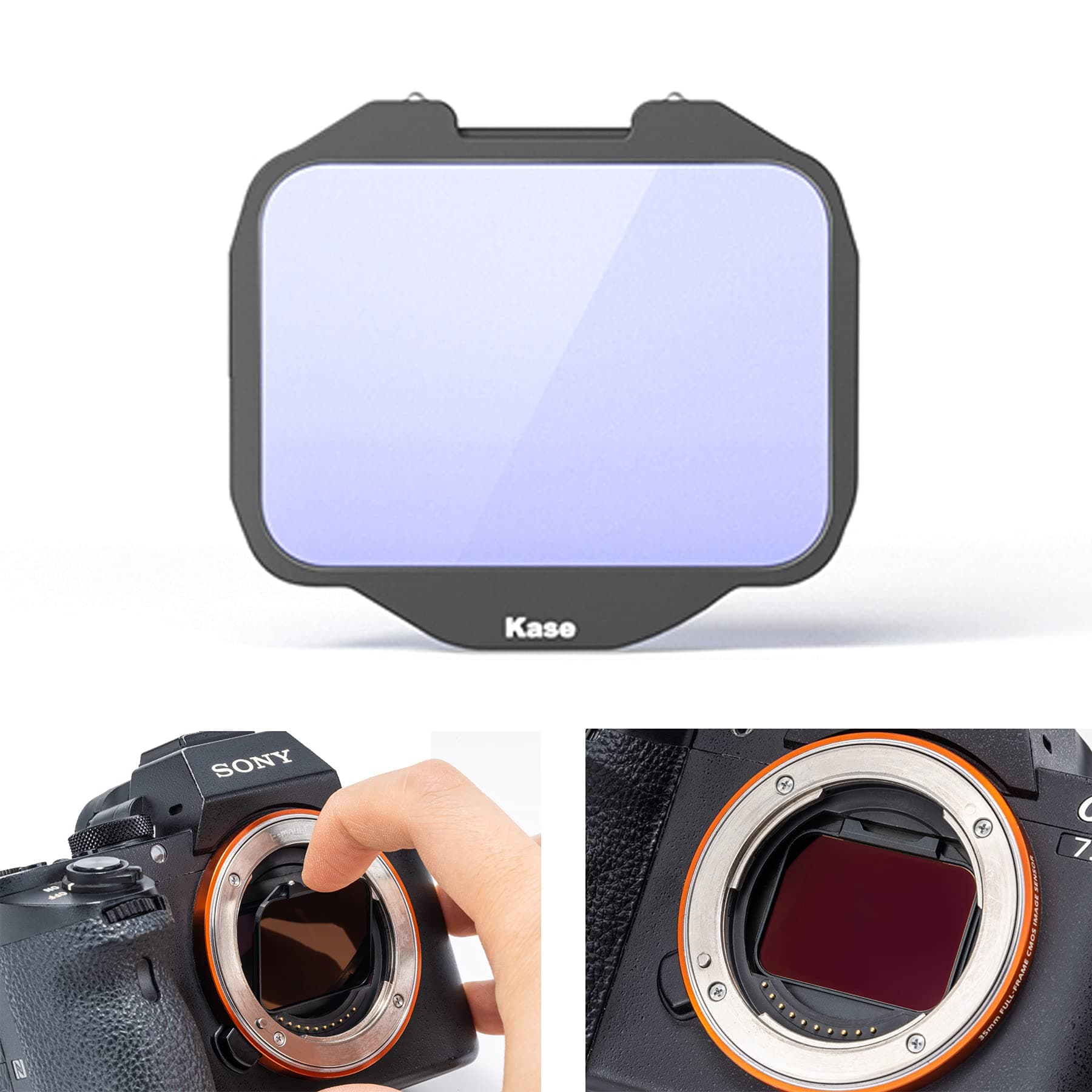 Kase Clip-in Neutral Night Light Pollution Reduction Filter,Built-in Camera Clear-Night MC Filter for Sony A7/A7III/A7RIII/A7R/A7S/A9/FX3 Camera for Night Sky/Star