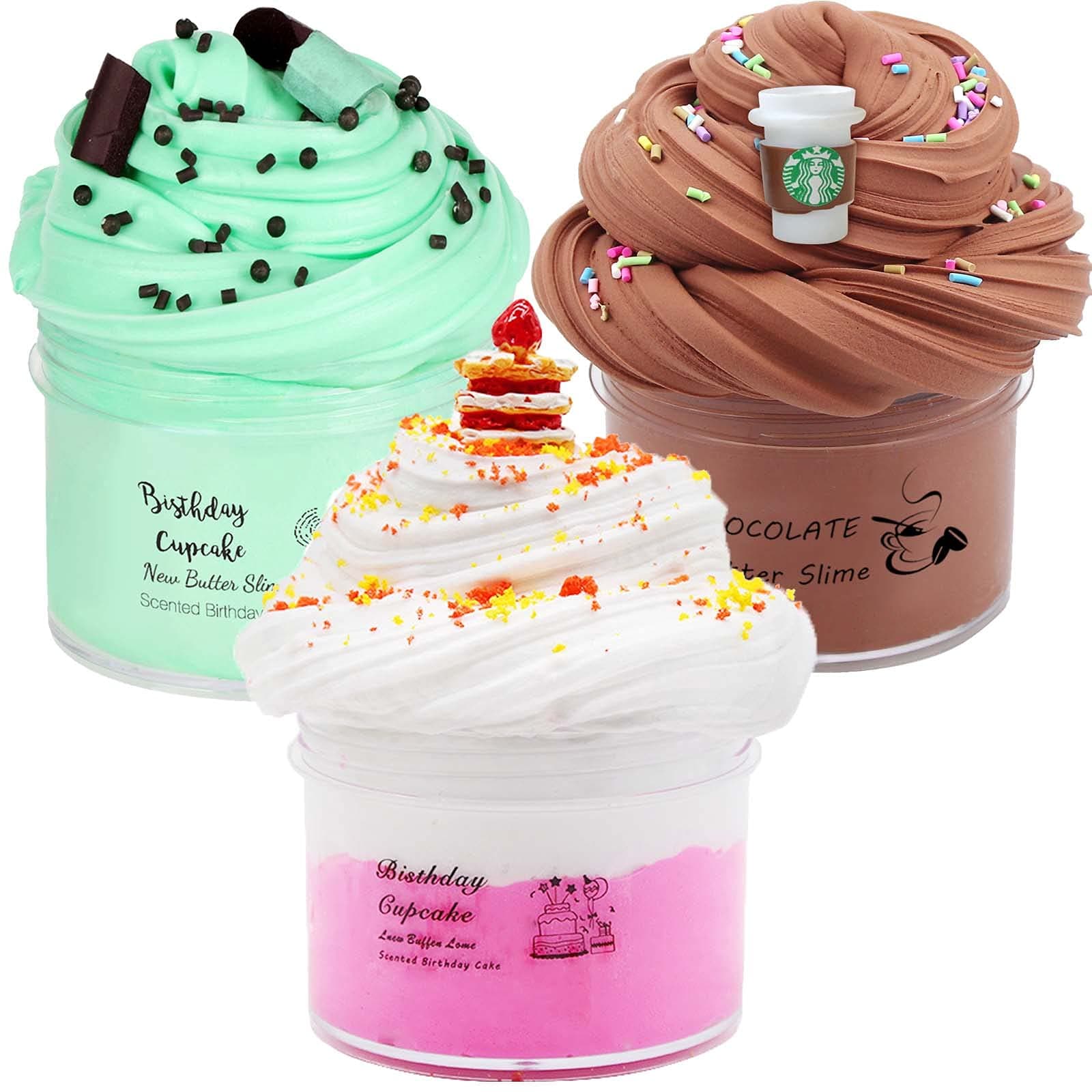 3 Pack Butter Slime Kit DIY, Super Soft and Non-Sticky, Suitable for Children, Girls and Boys Aged 4-12