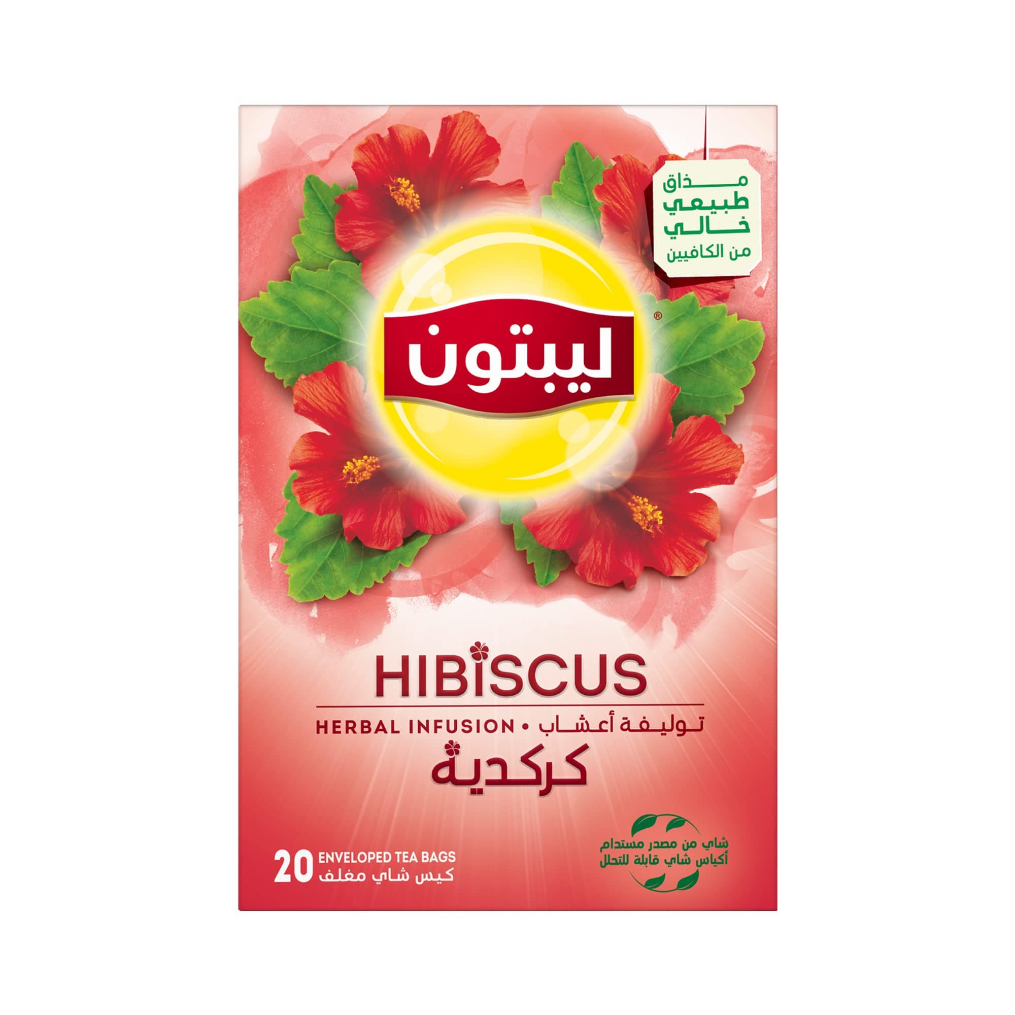 Lipton Herbal Infusion Tea Hibiscus, 20 Teabags