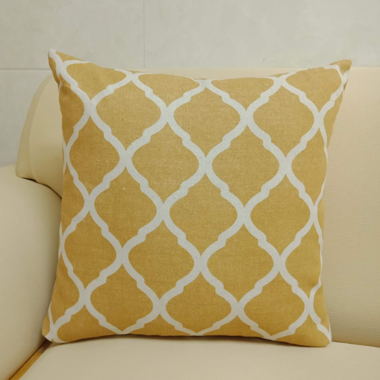 Home Decorative Bohemia Oversize Throw Pillow Covers Square Cushion Case for Couch, Sofa, Bed or Car, 24"x24" Large Pillow Shams with Invisible Zipper