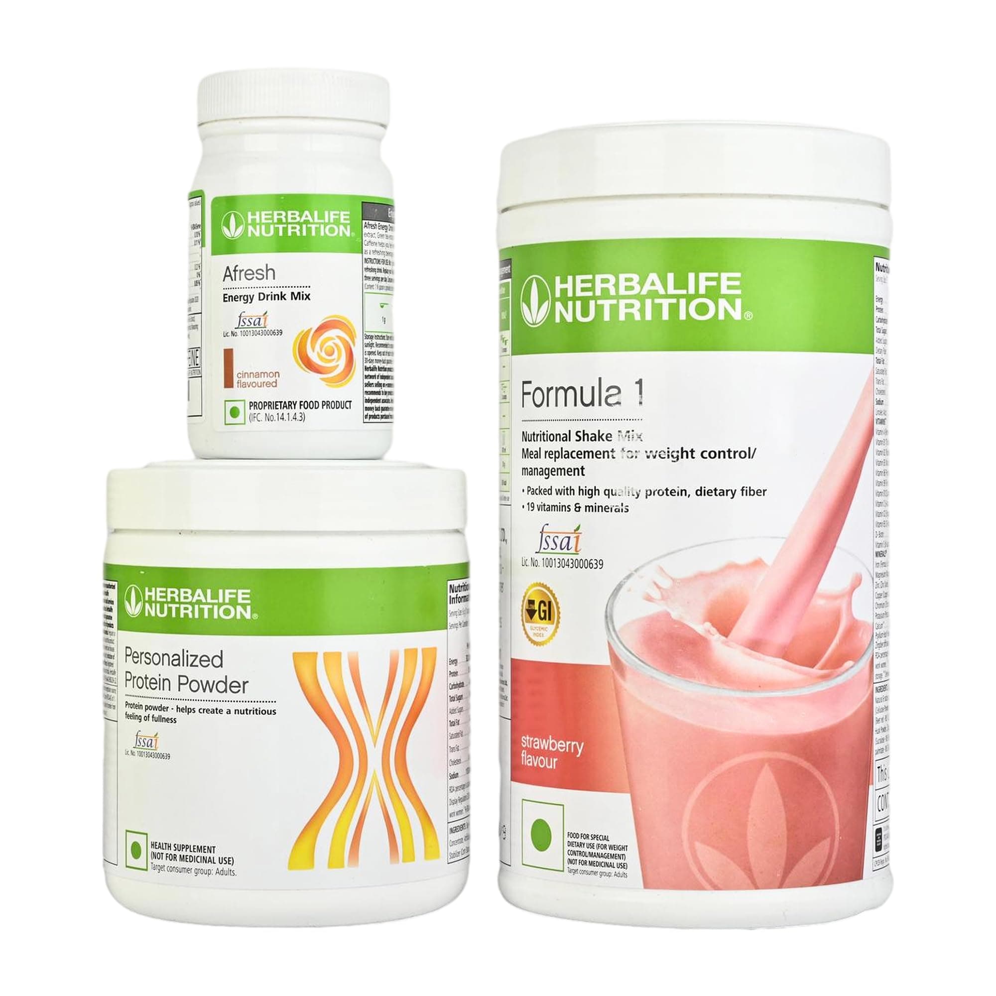 Formula 1(Strawberry) with Personalized Protein Powder(200gm)+ Afresh(Cinnamon)